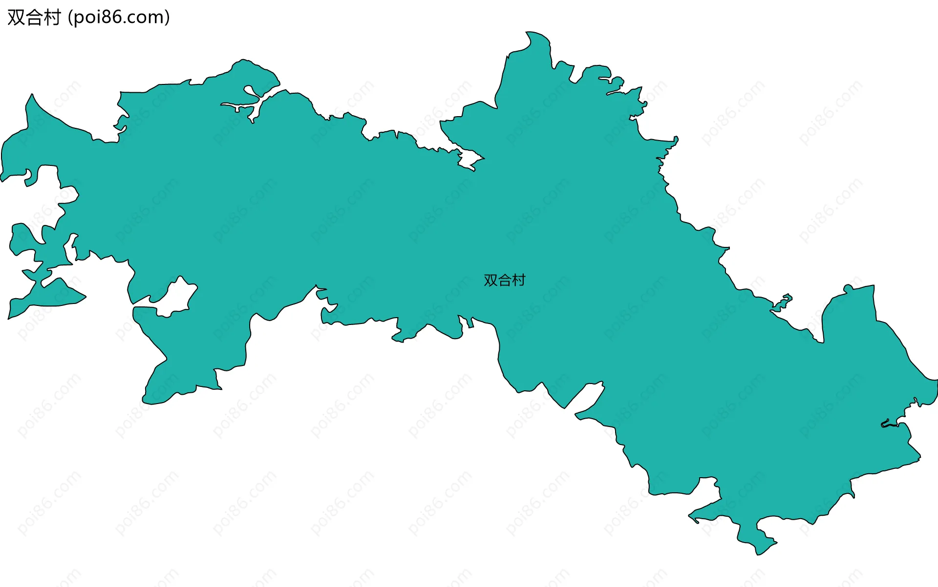 双合村边界地图