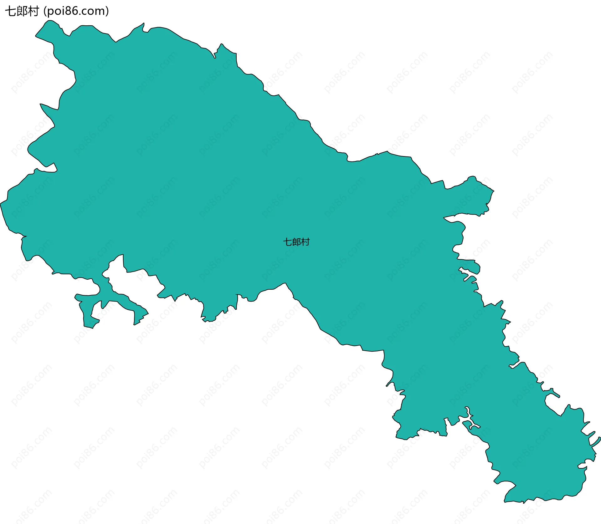 七郎村边界地图