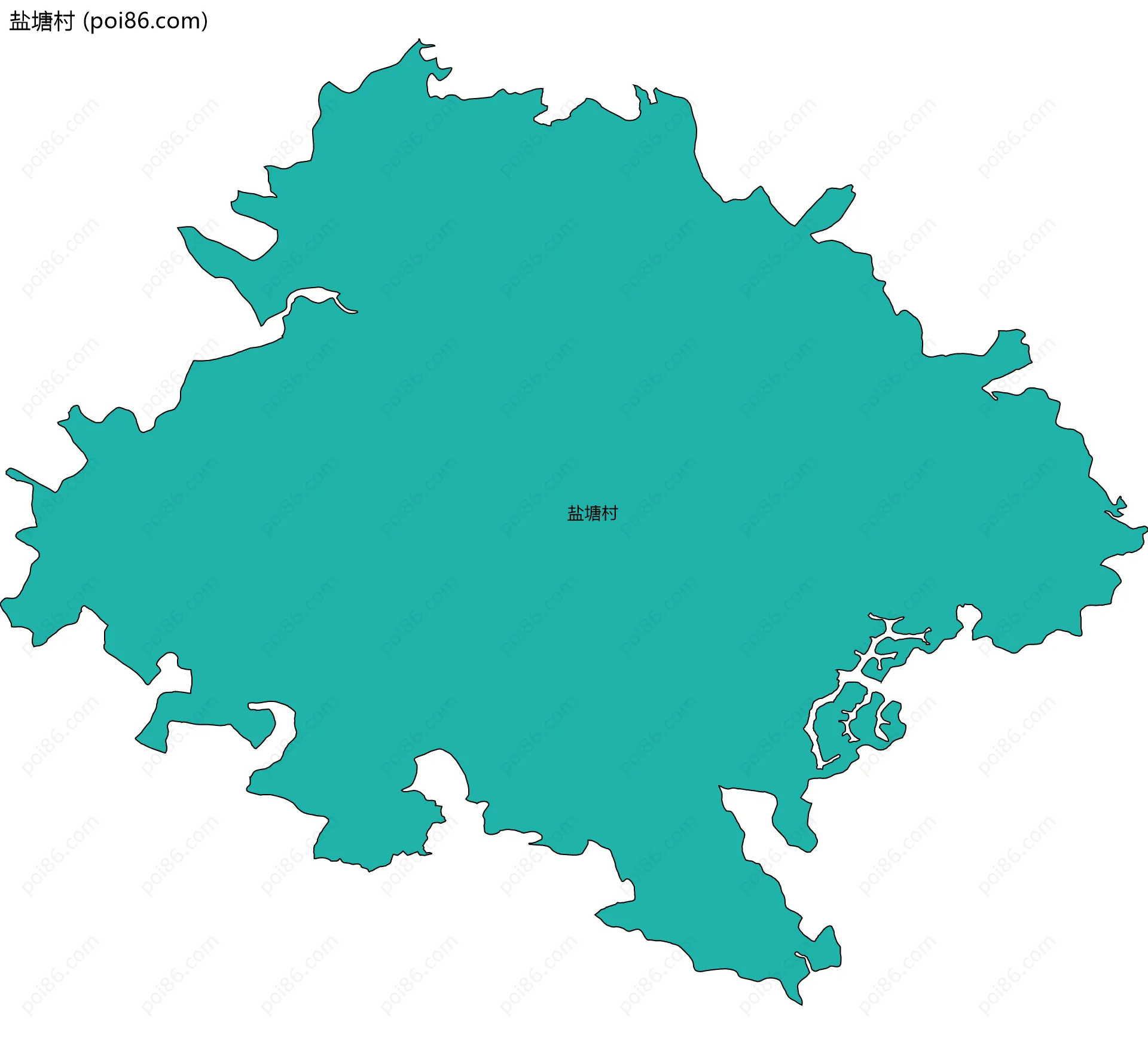 盐塘村边界地图