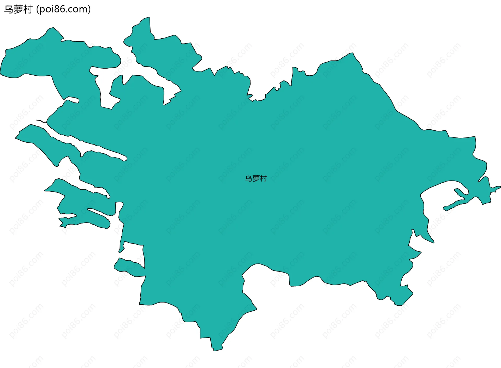 乌萝村边界地图