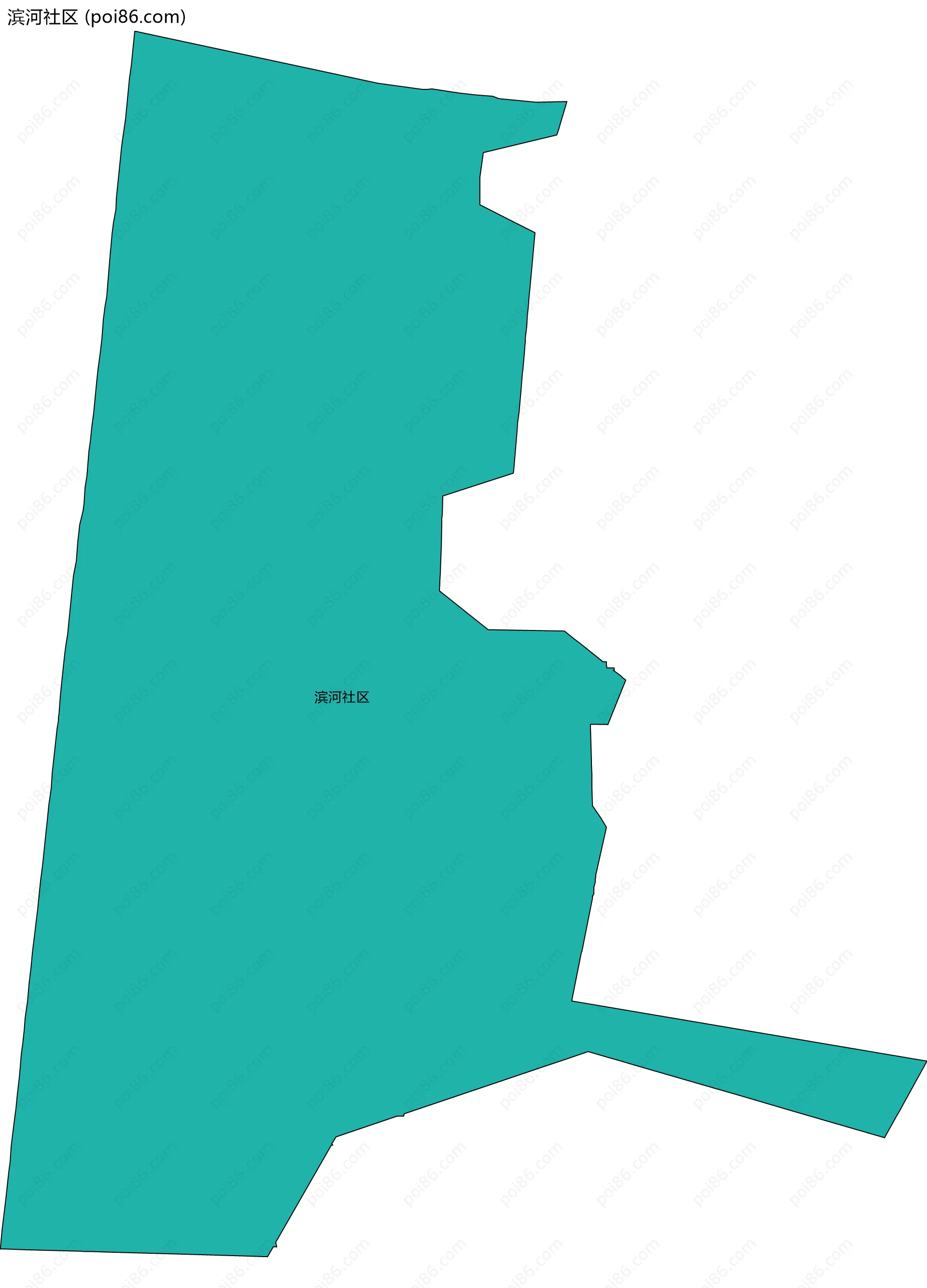 滨河社区边界地图