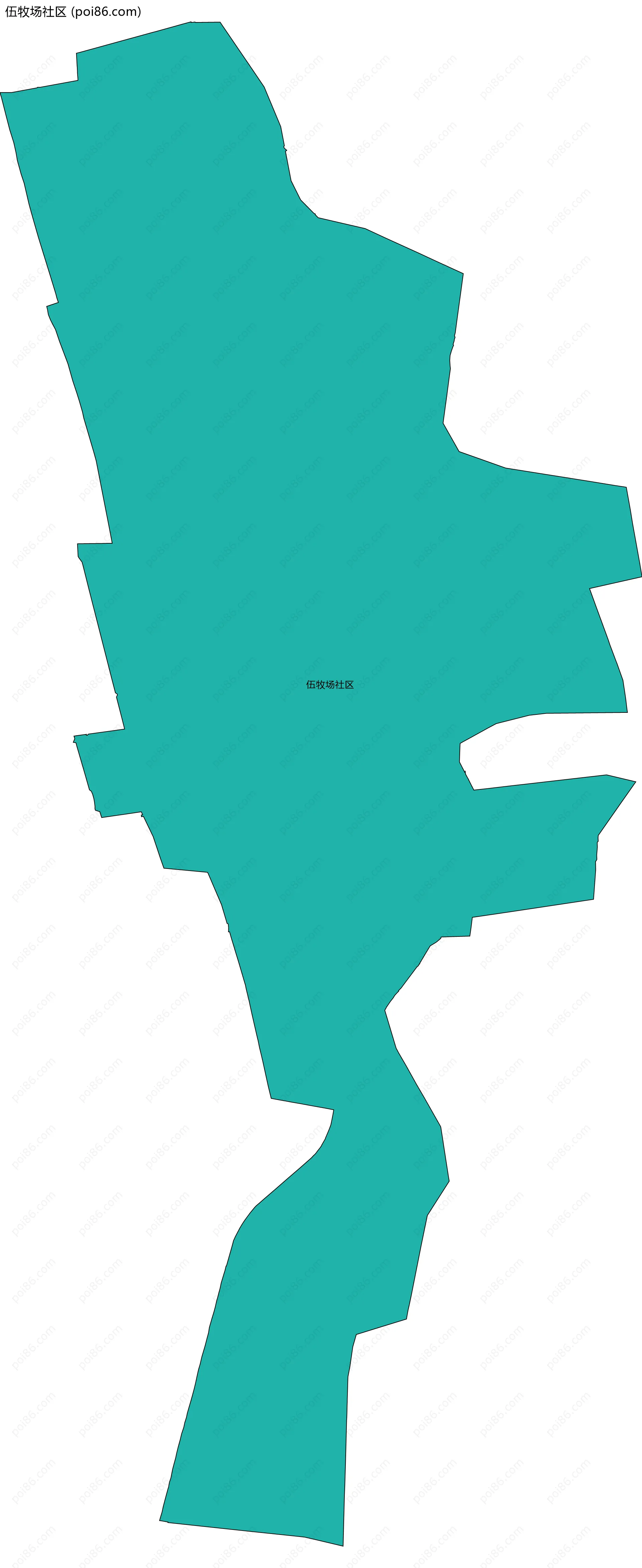 伍牧场社区边界地图