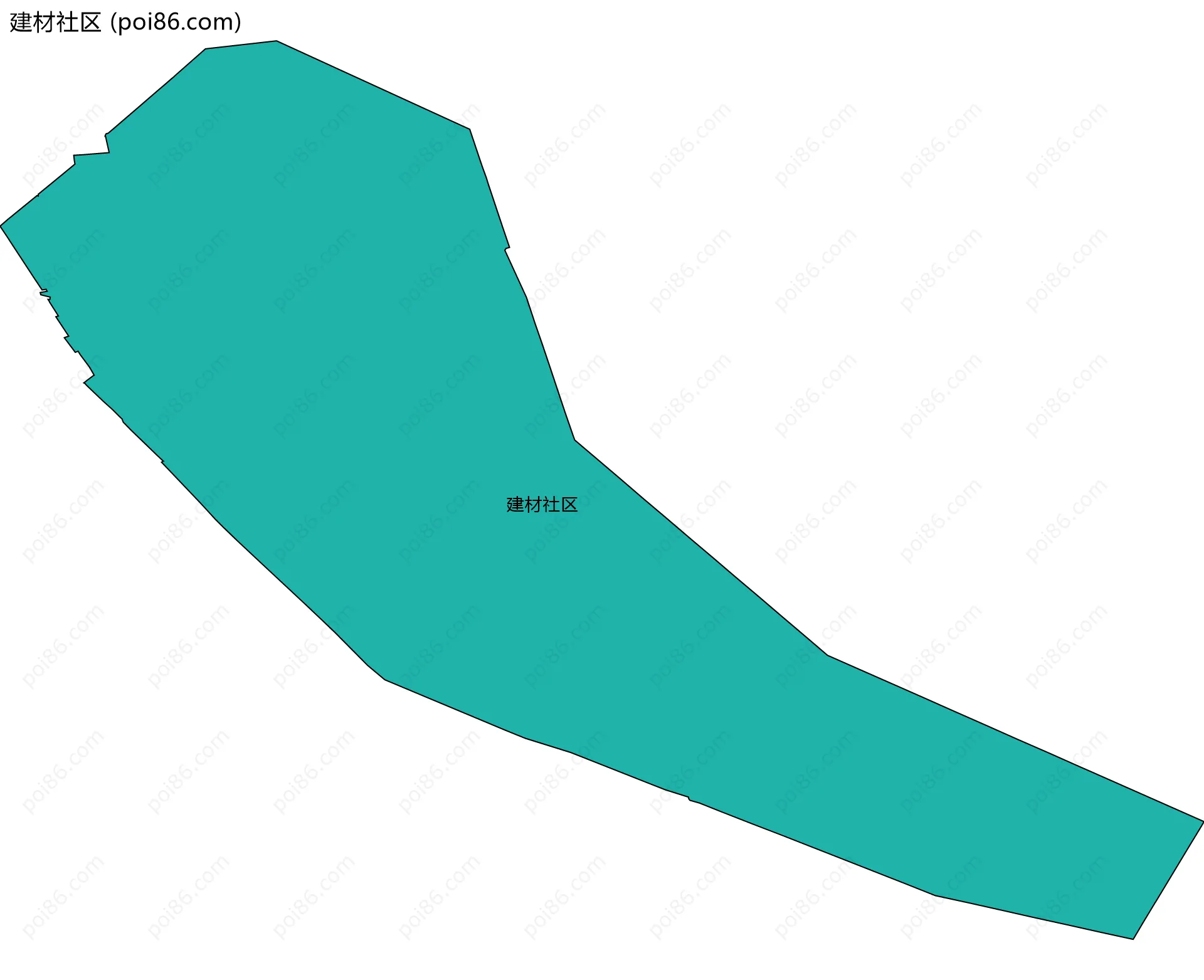 建材社区边界地图