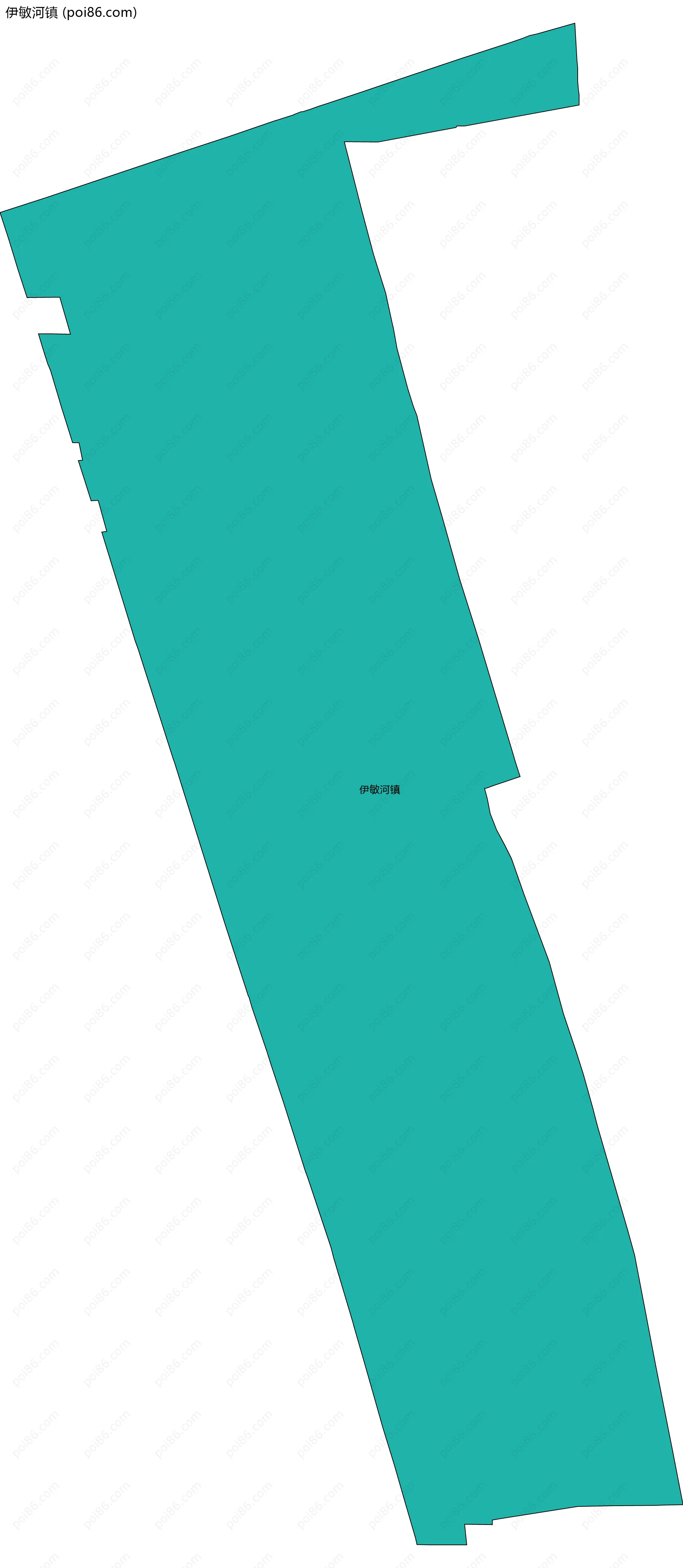 伊敏河镇边界地图
