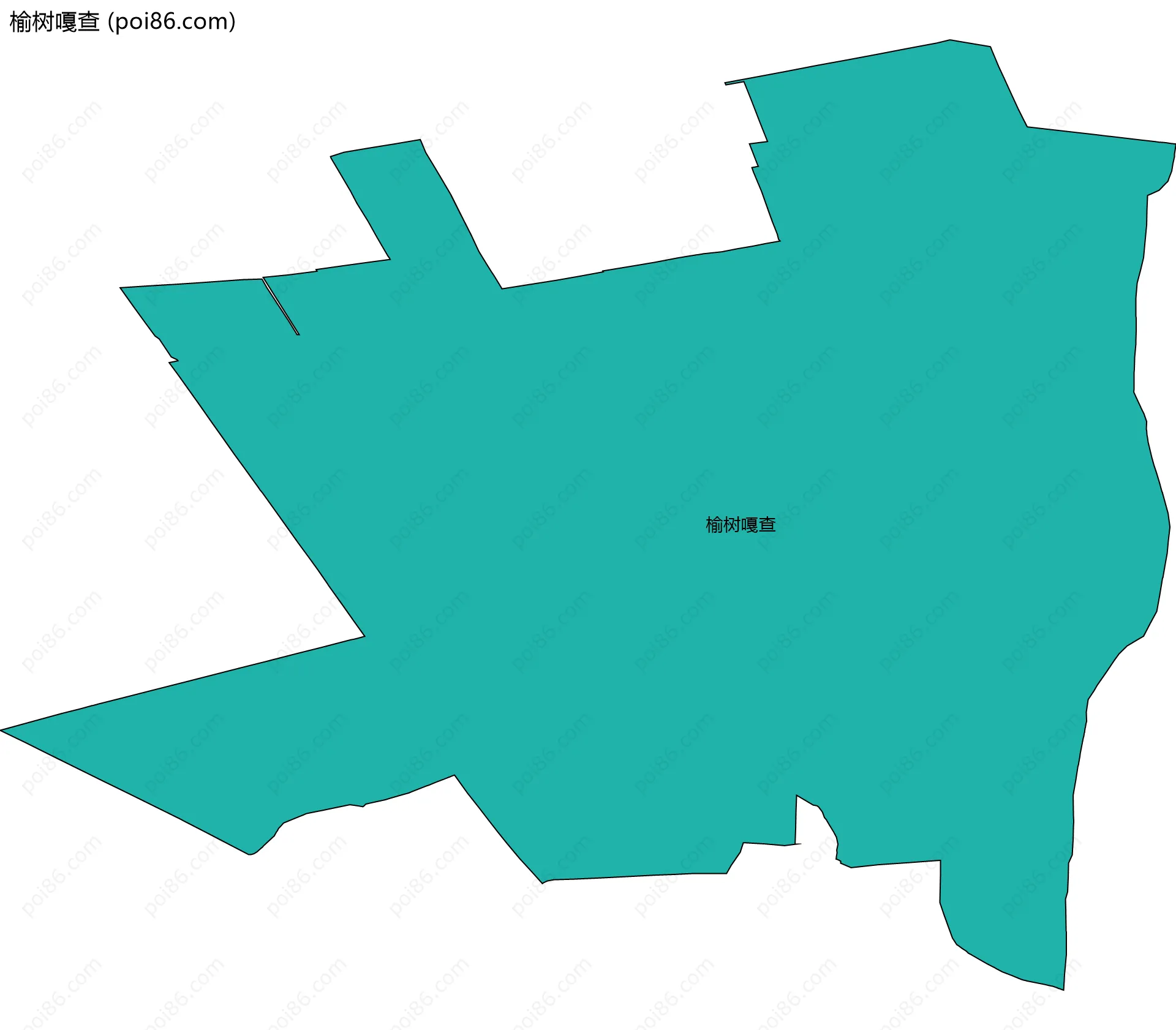 榆树嘎查边界地图