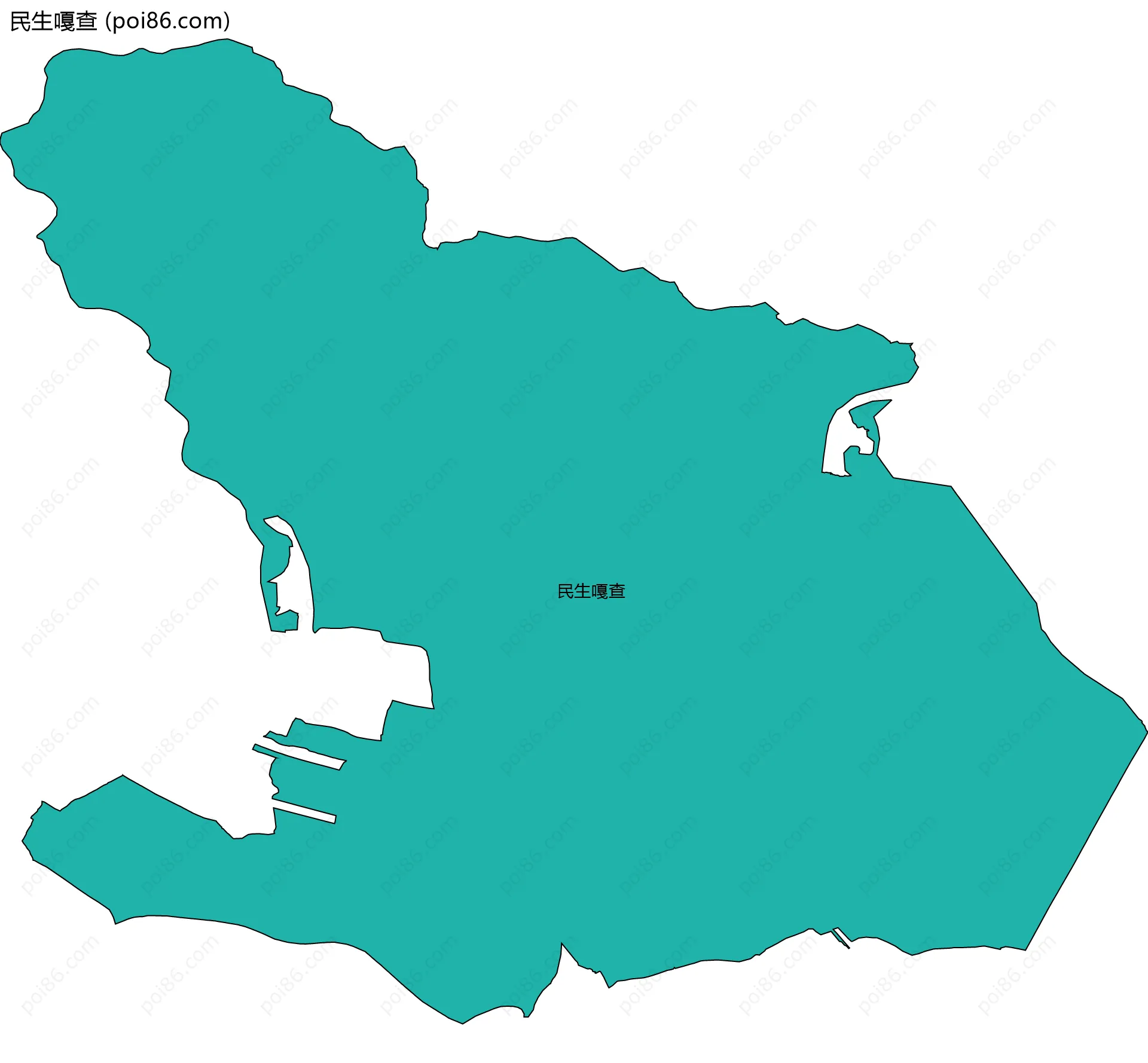 民生嘎查边界地图