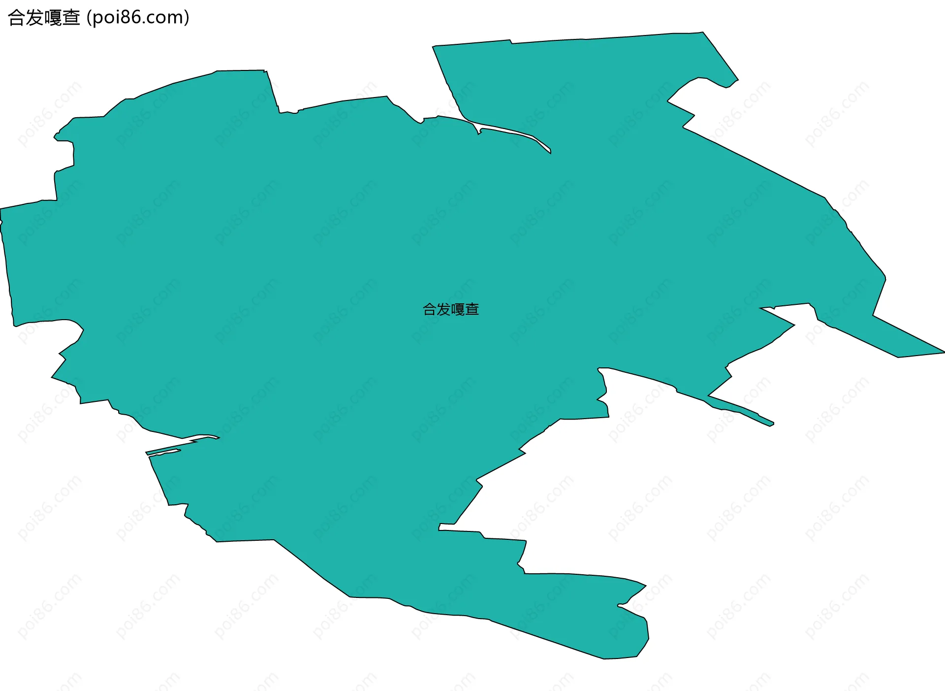 合发嘎查边界地图