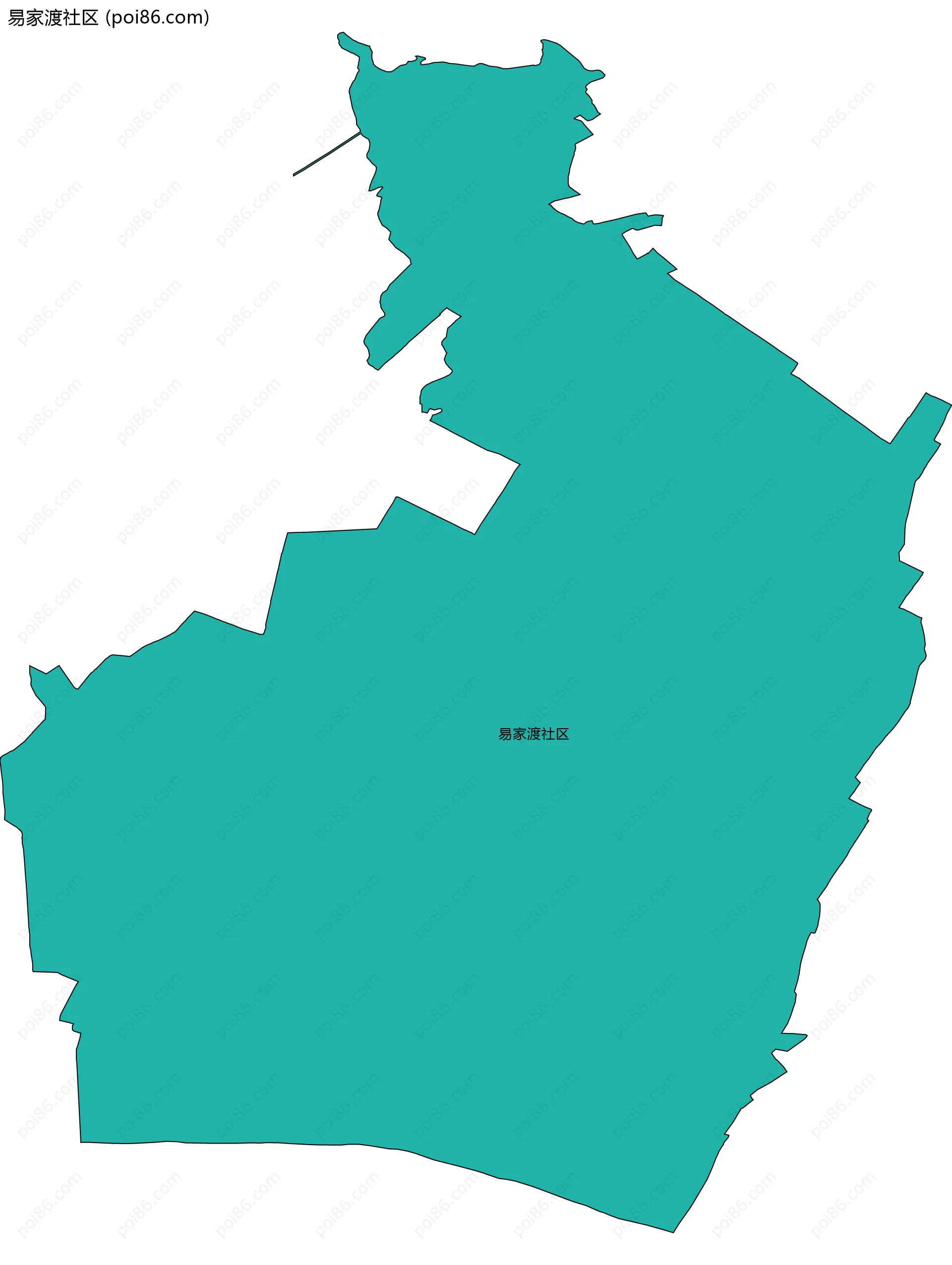 易家渡社区边界地图