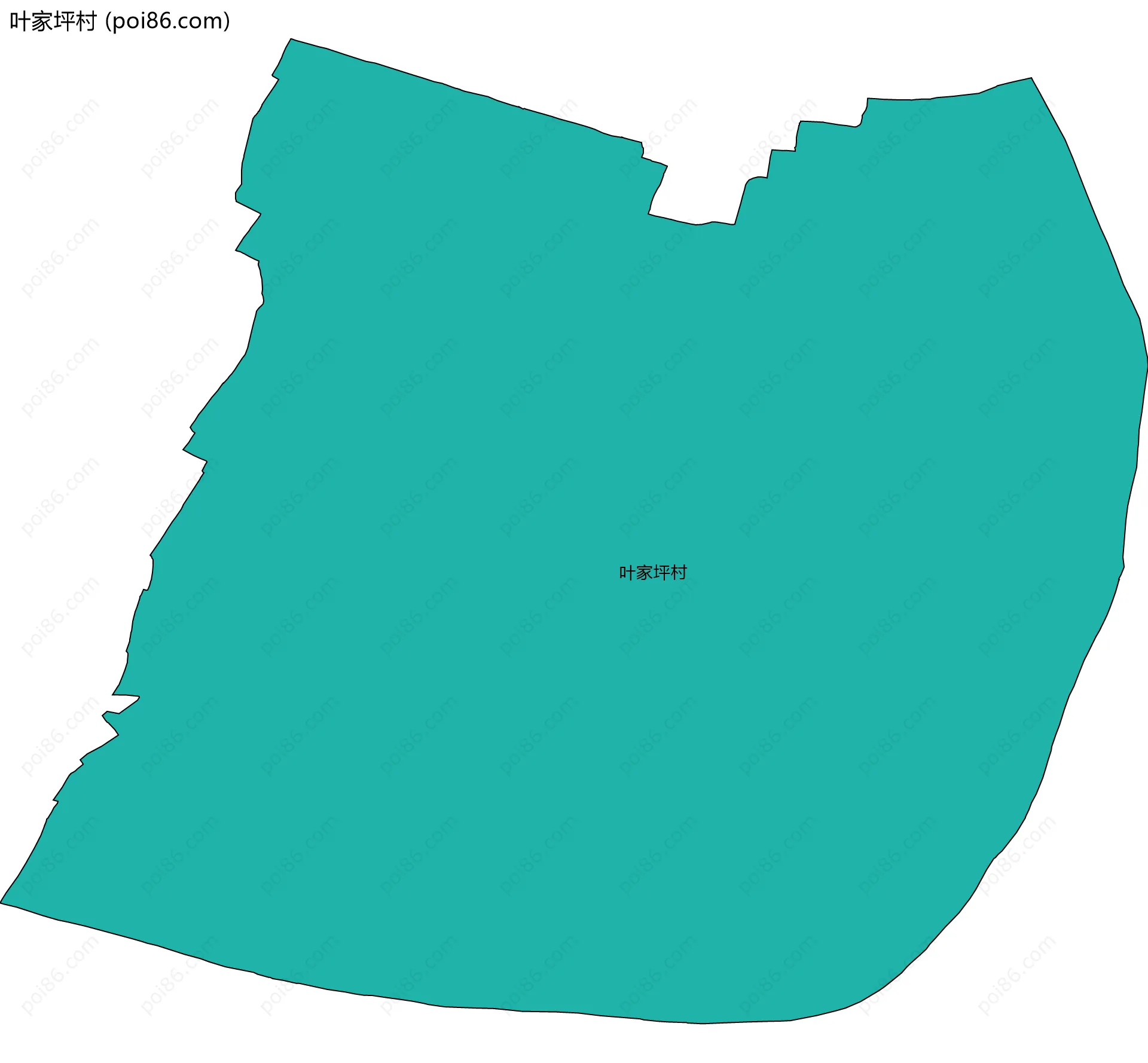 叶家坪村边界地图