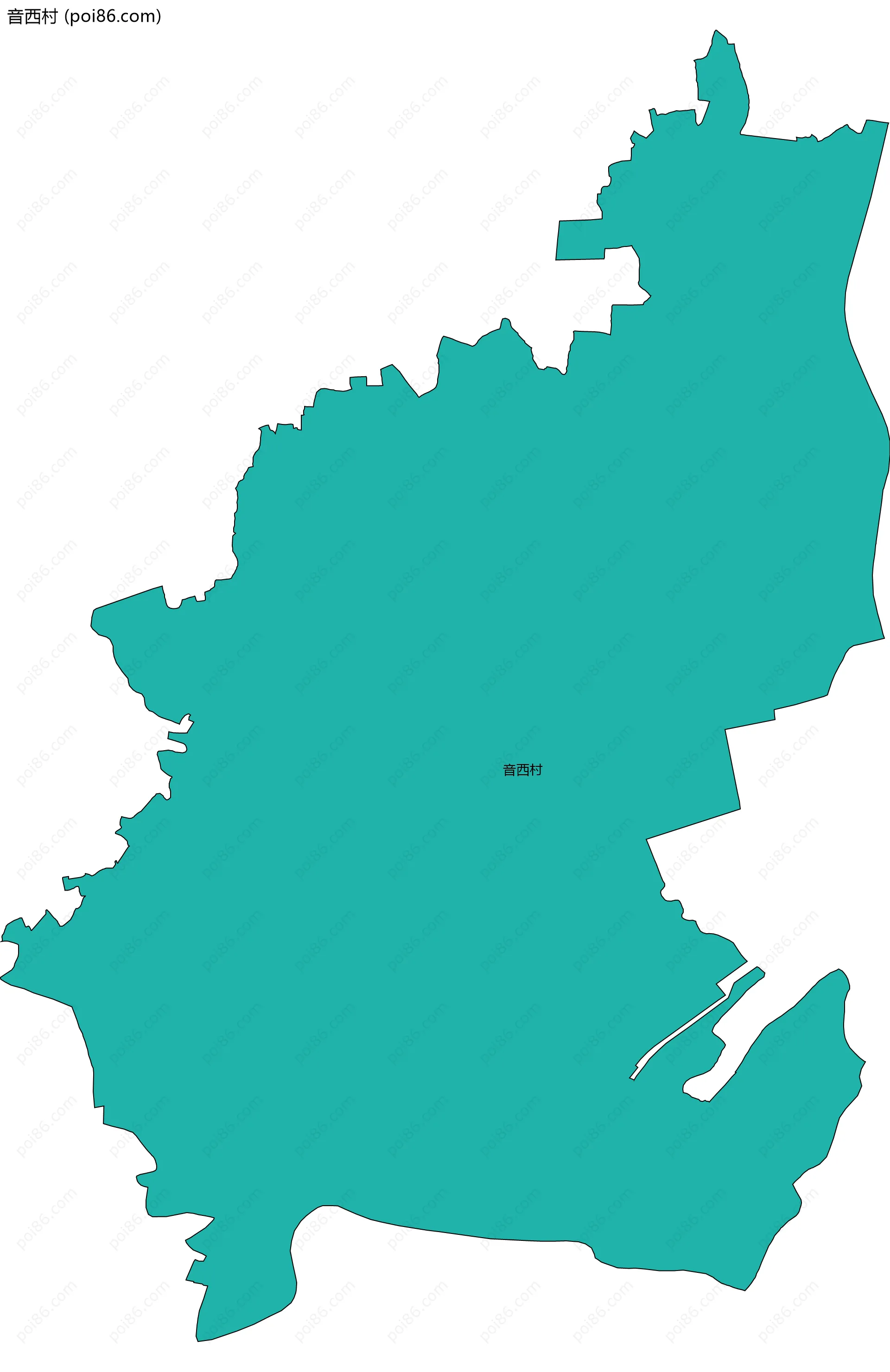 音西村边界地图