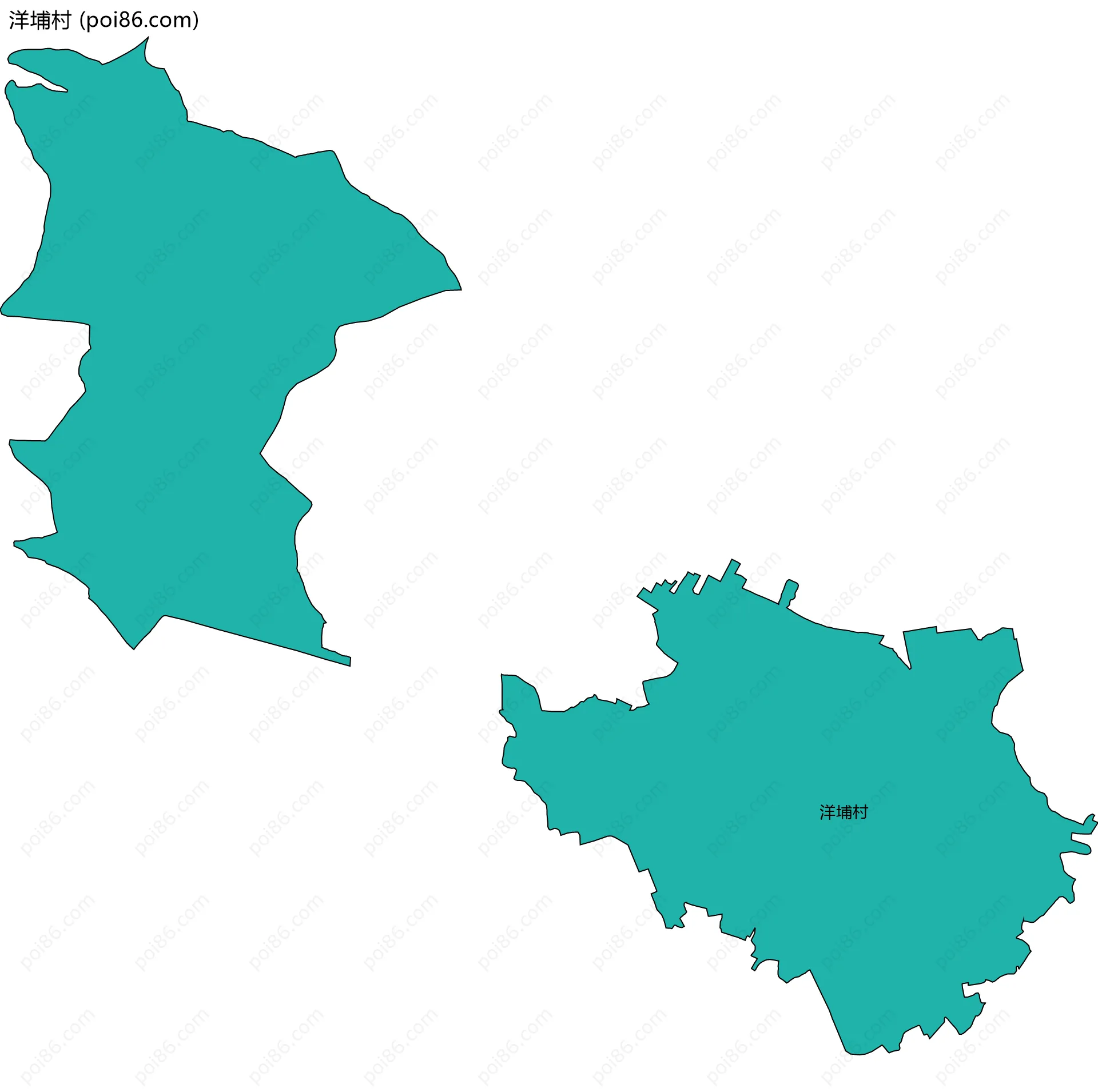 洋埔村边界地图
