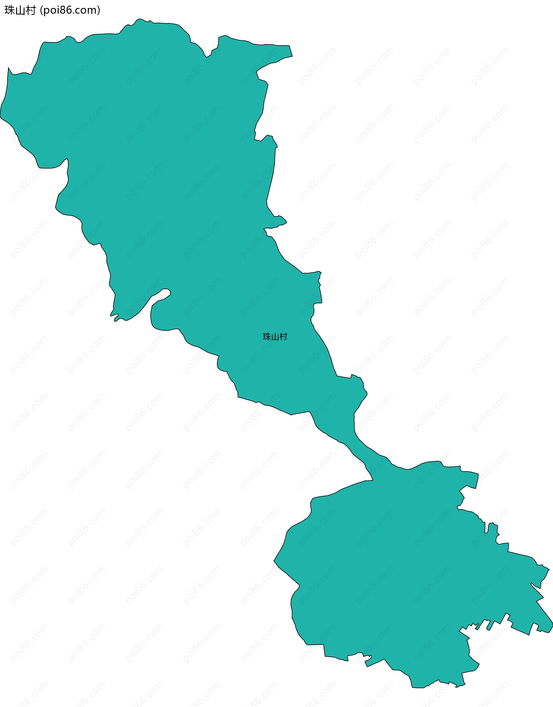 珠山村边界地图