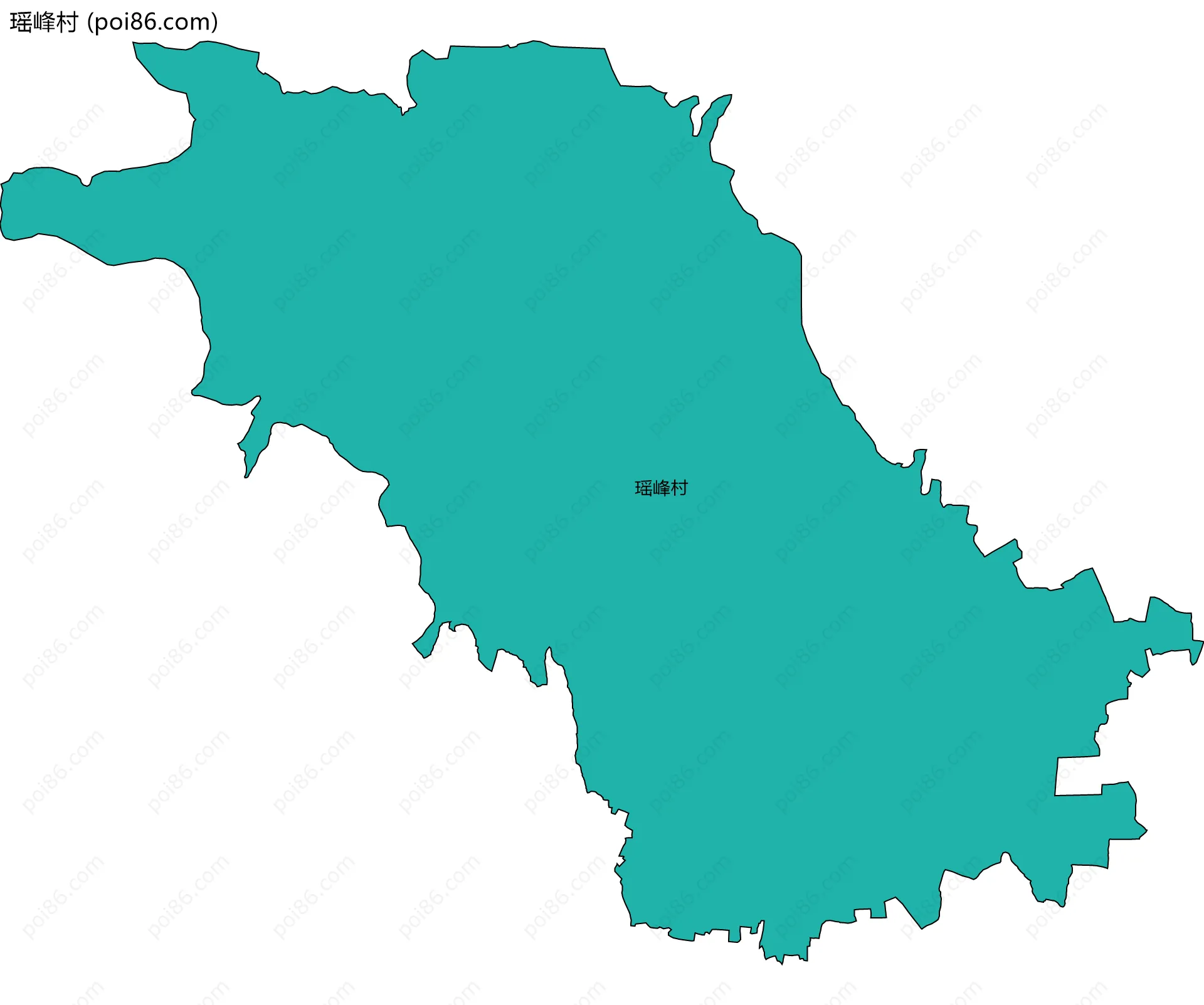 瑶峰村边界地图