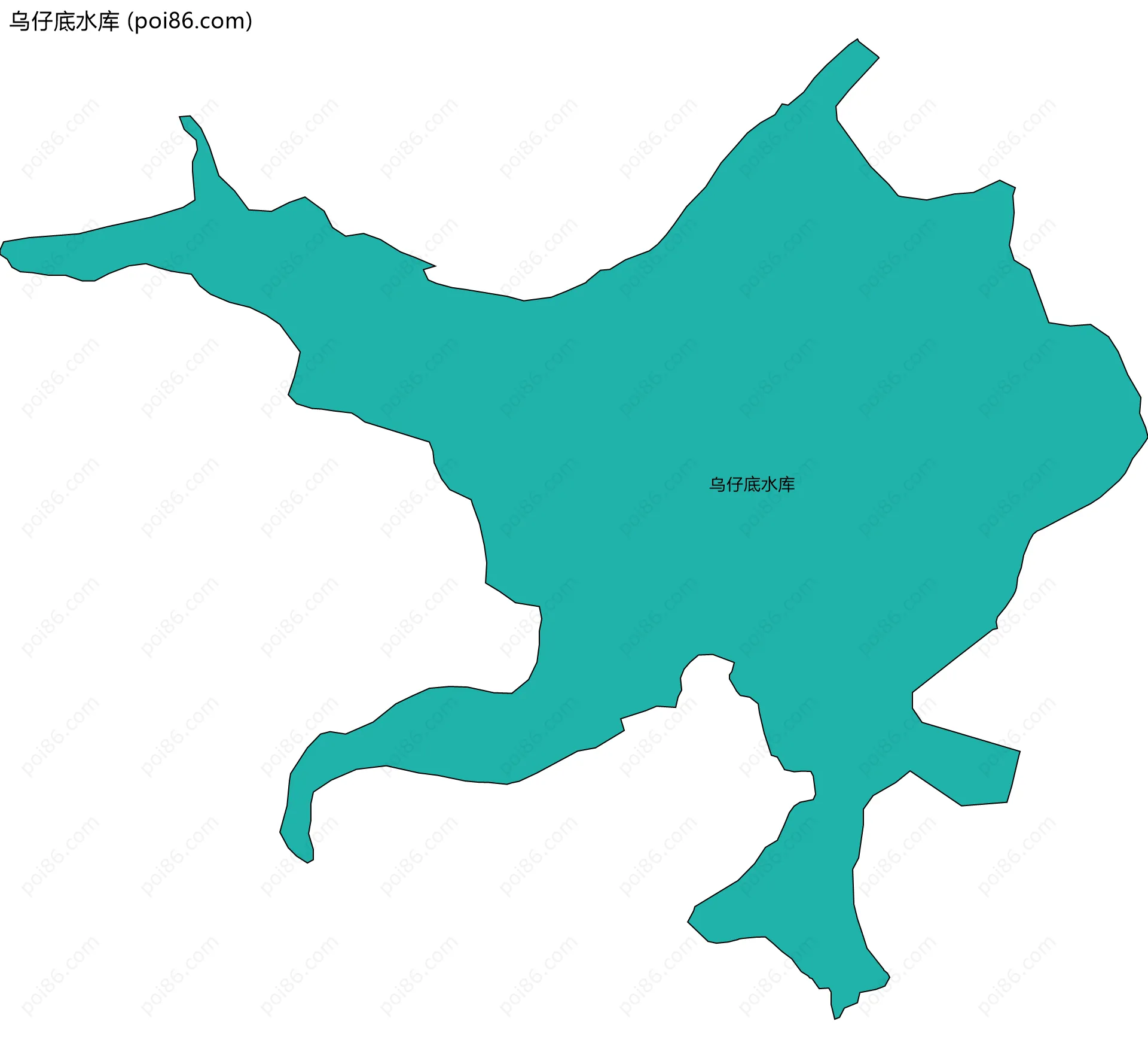 乌仔底水库边界地图