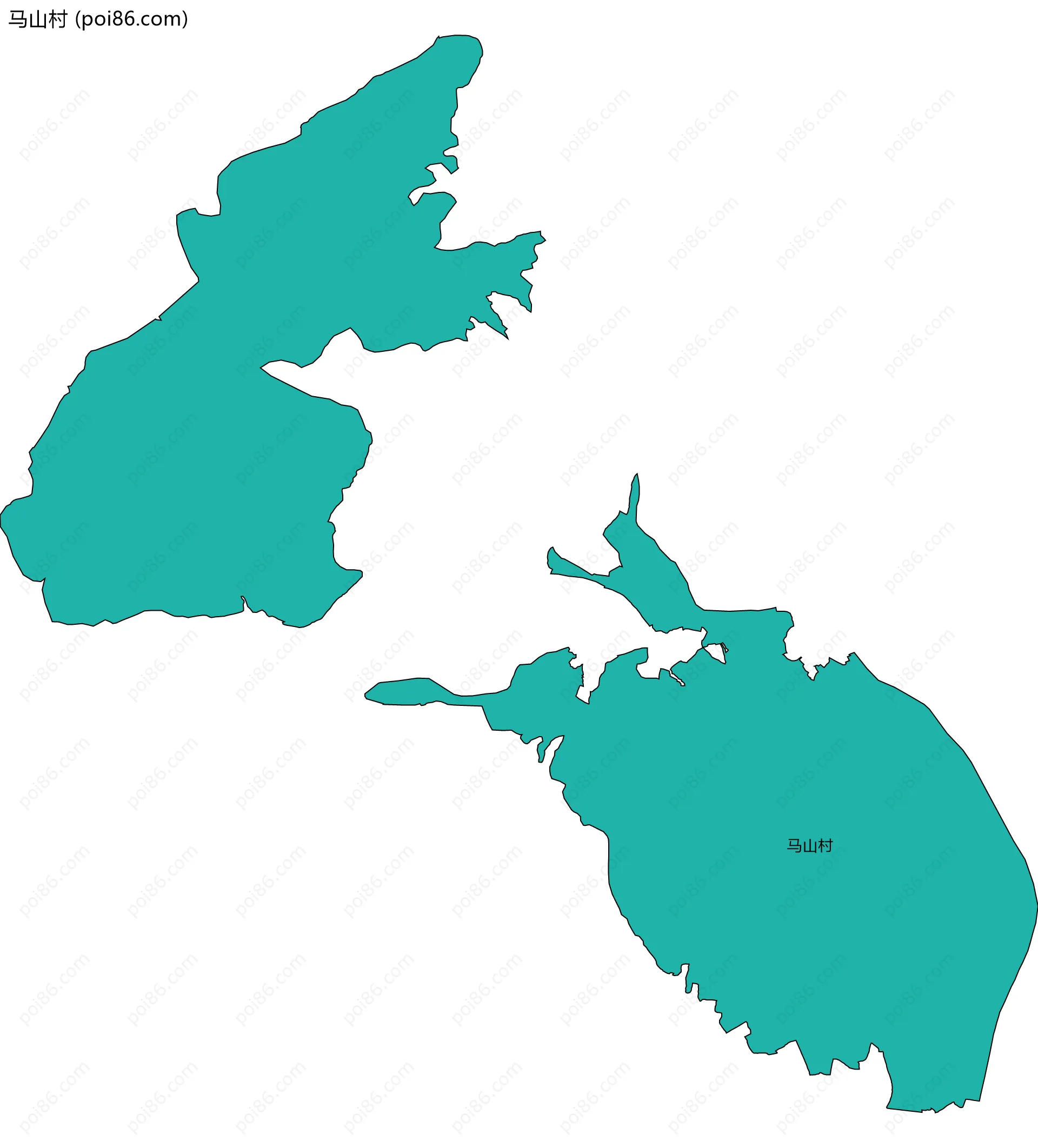 马山村边界地图