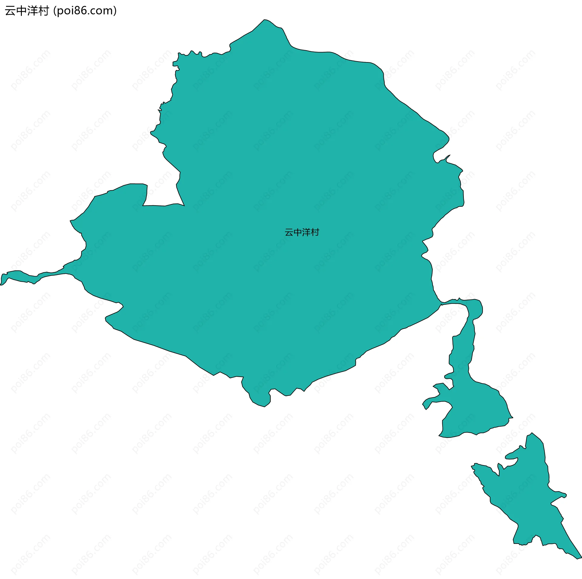 云中洋村边界地图