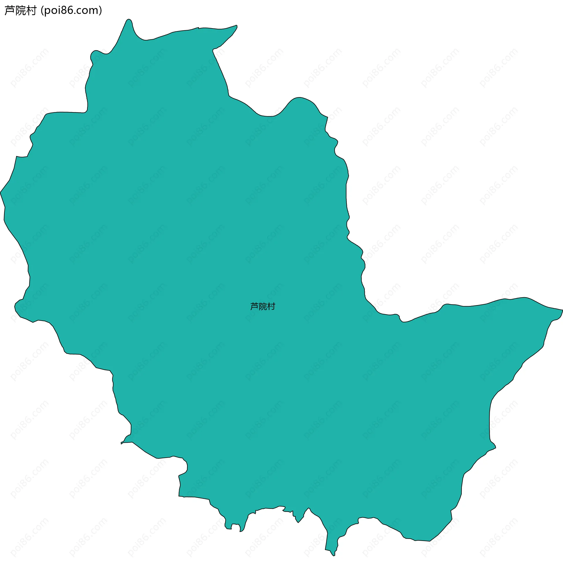 芦院村边界地图