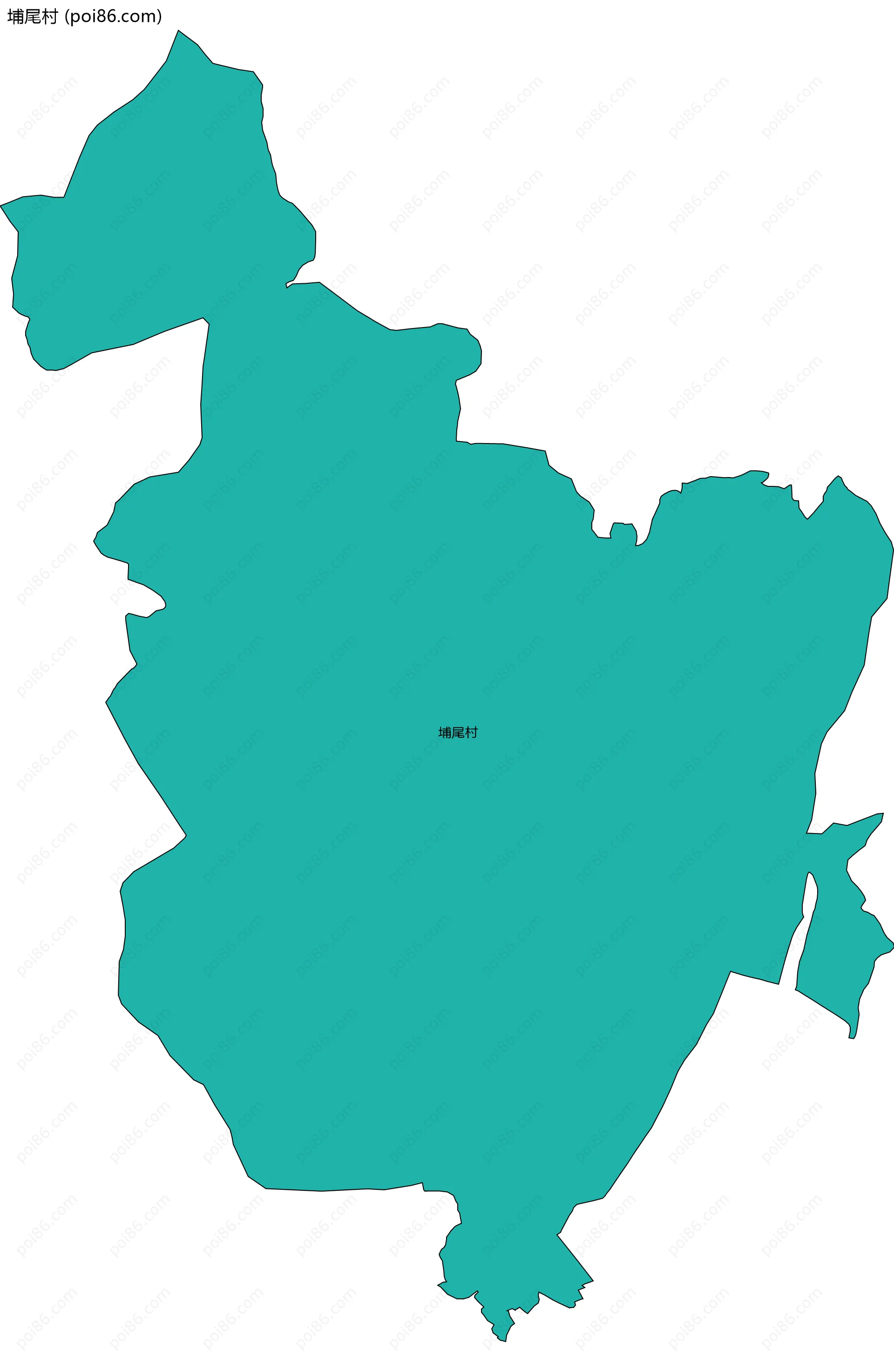 埔尾村边界地图