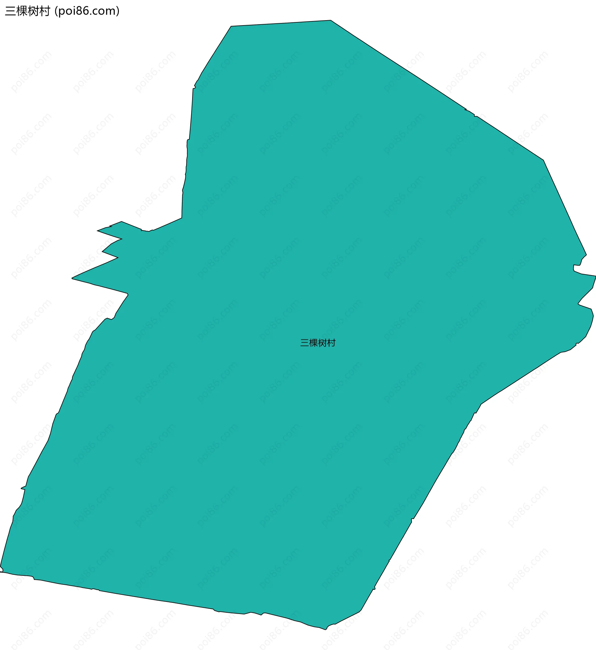 三棵树村边界地图