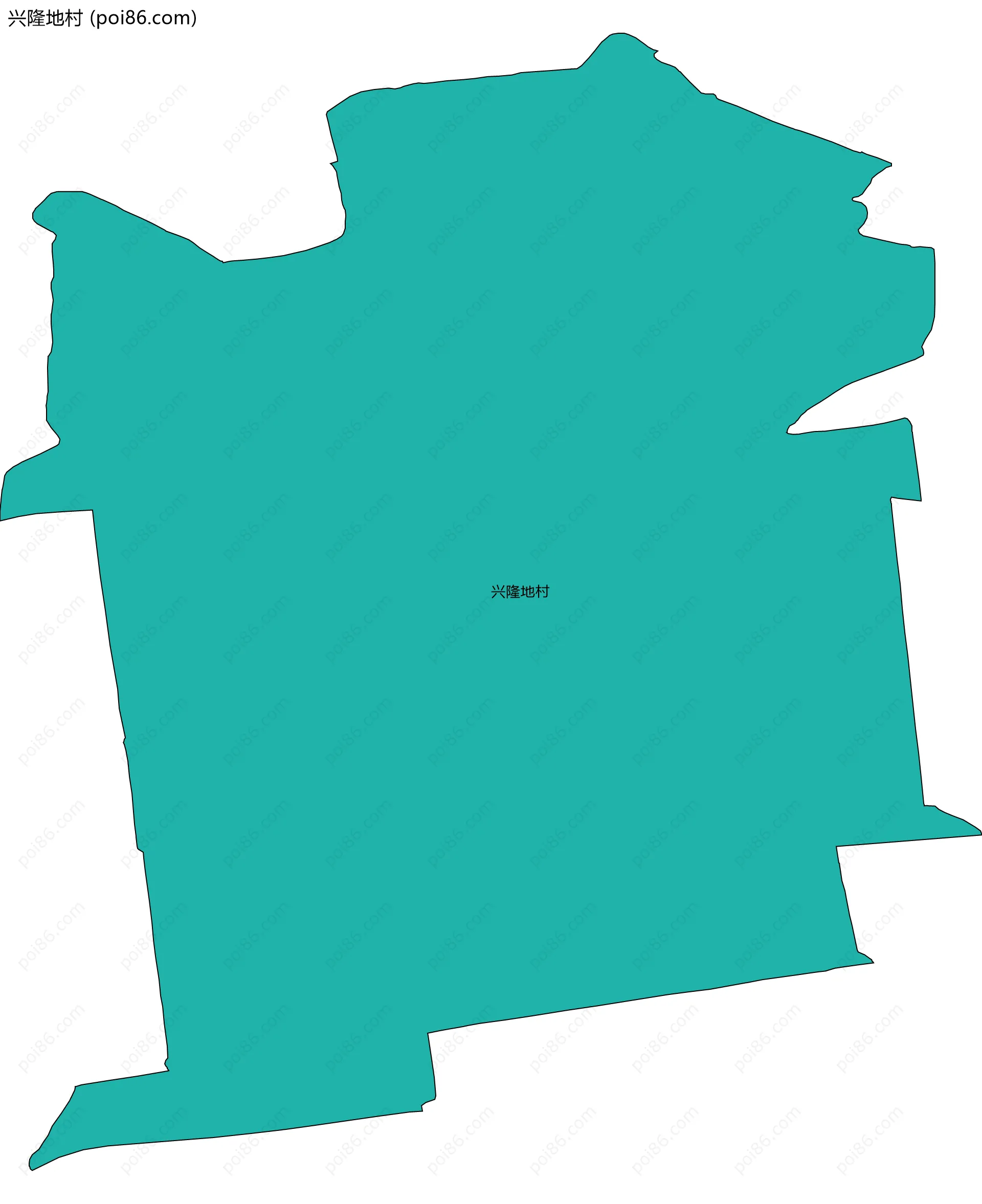 兴隆地村边界地图