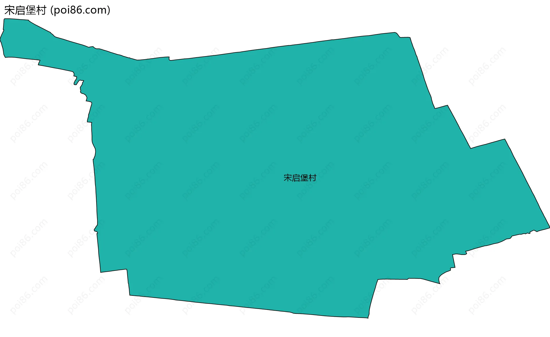 宋启堡村边界地图