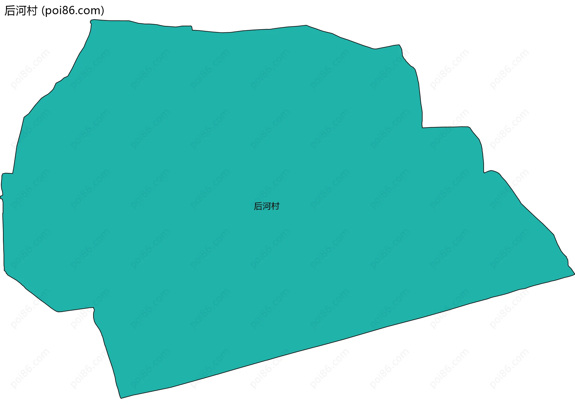 后河村边界地图