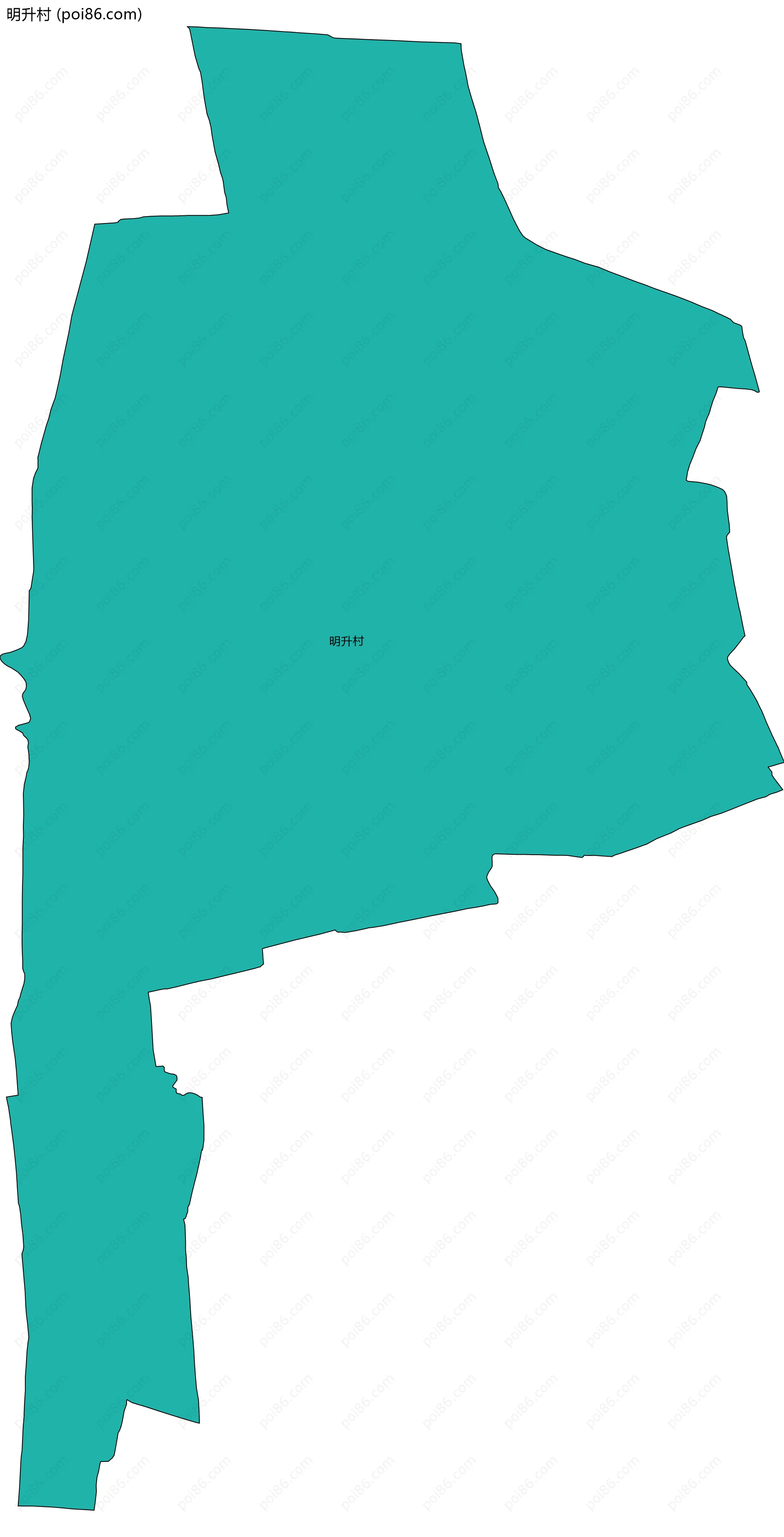 明升村边界地图