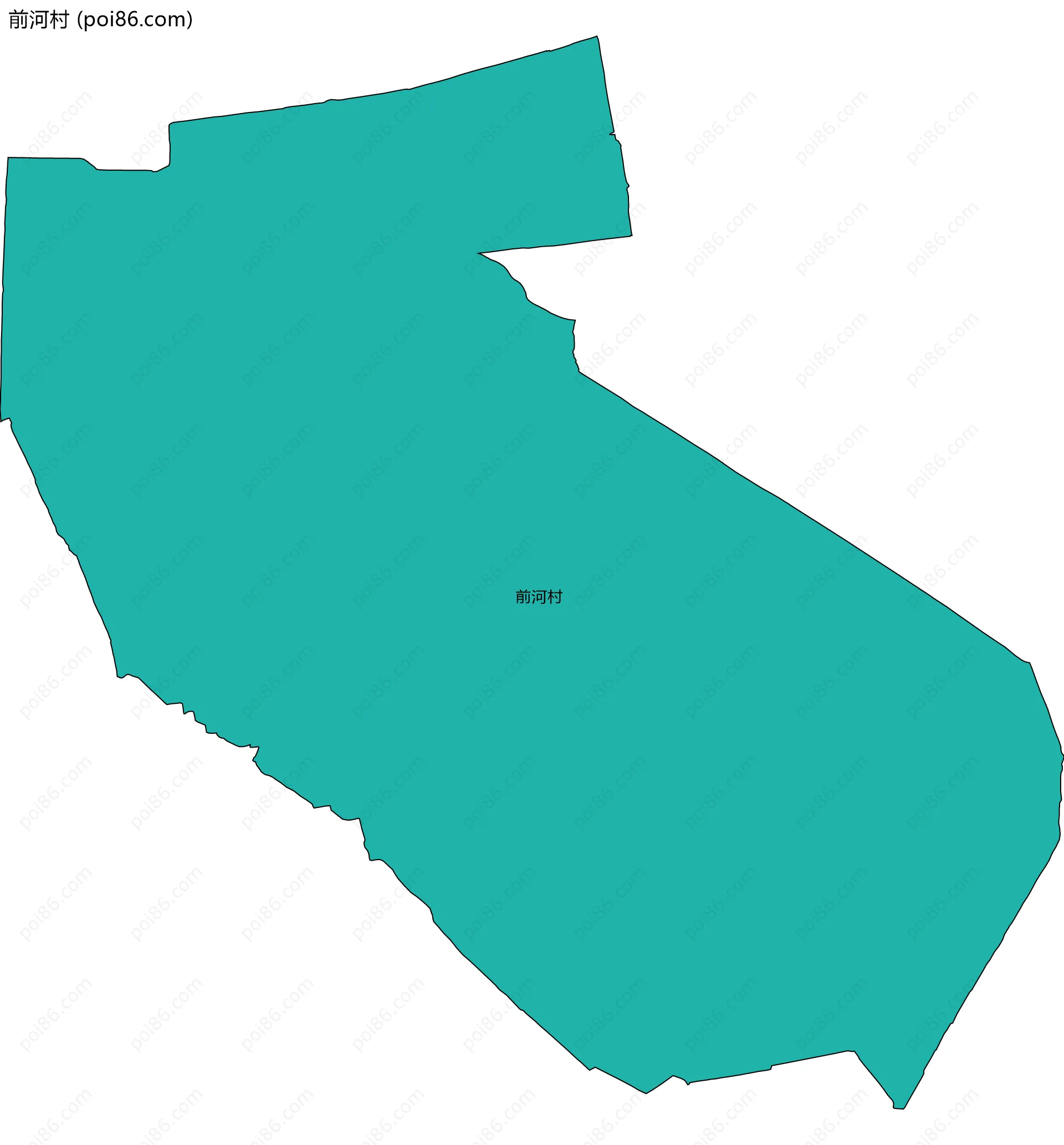 前河村边界地图