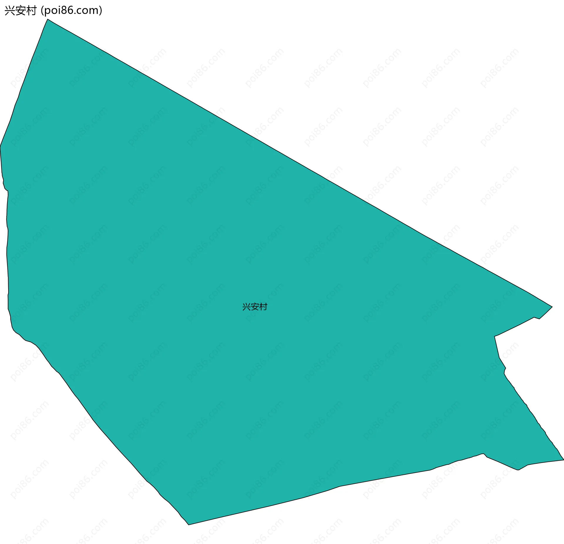 兴安村边界地图