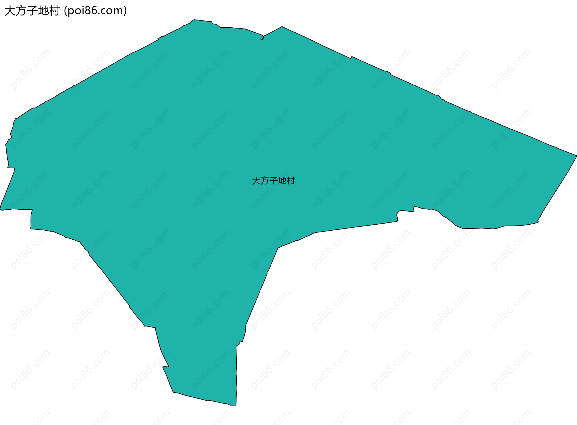 大方子地村边界地图