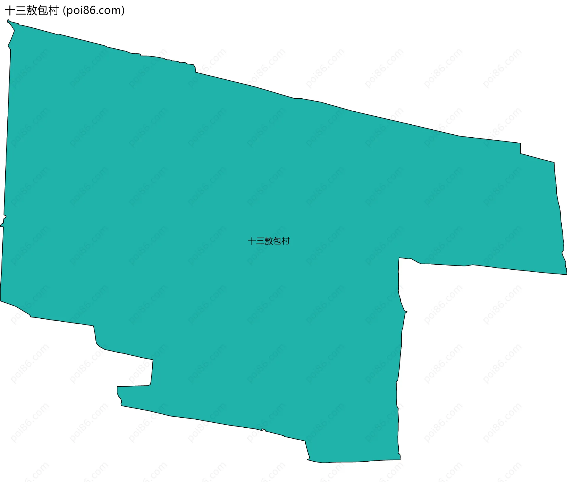 十三敖包村边界地图