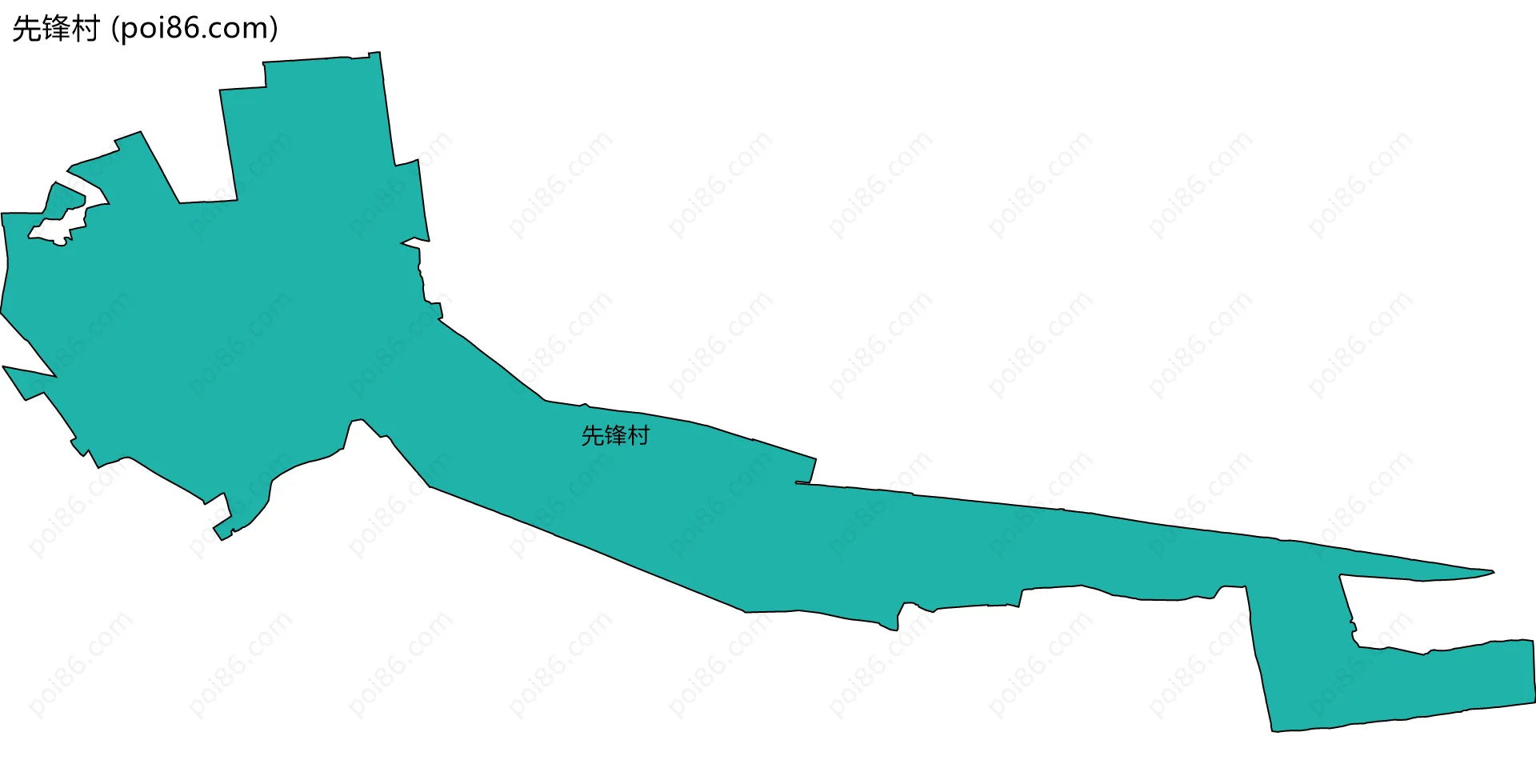 先锋村边界地图