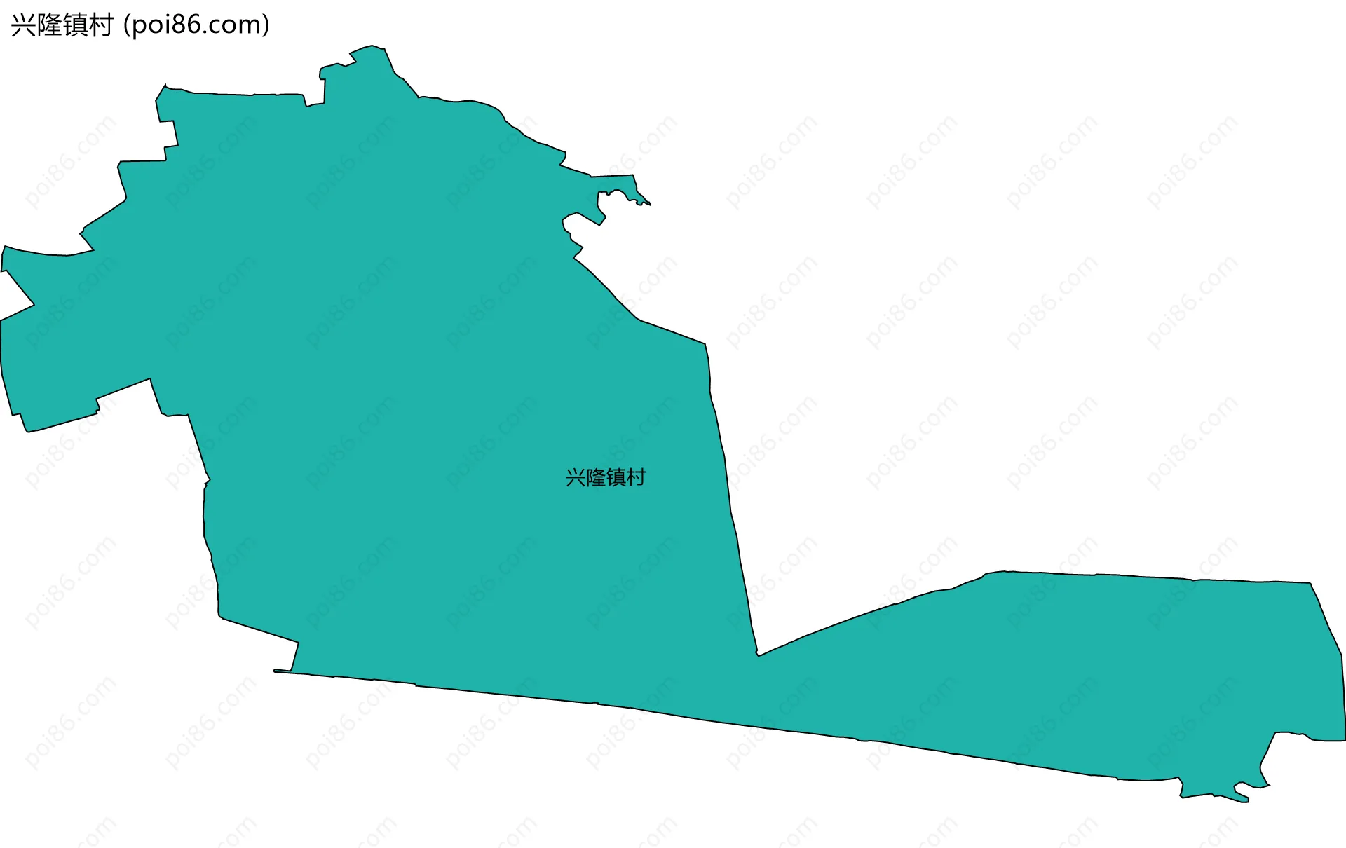 兴隆镇村边界地图