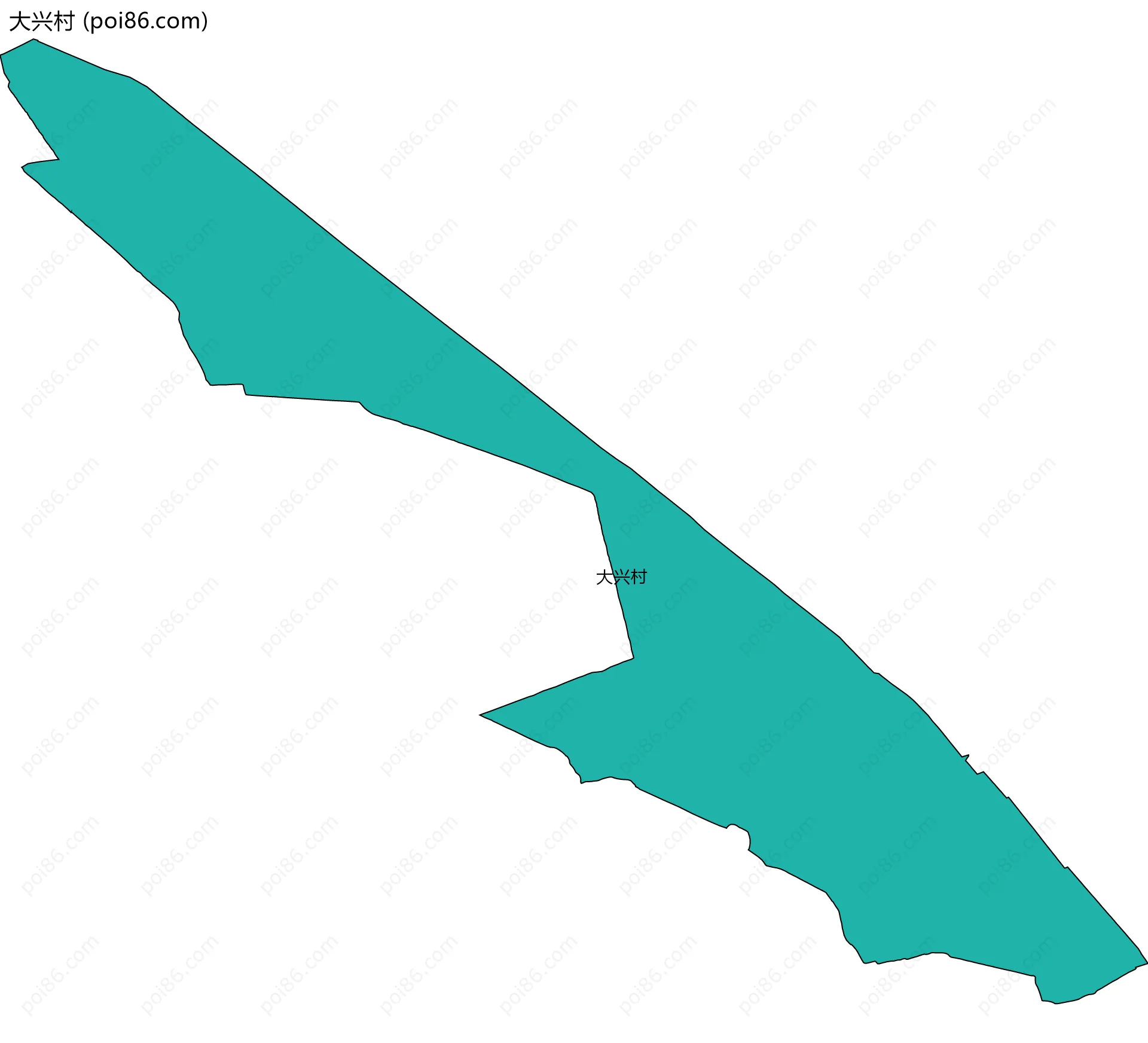 大兴村边界地图