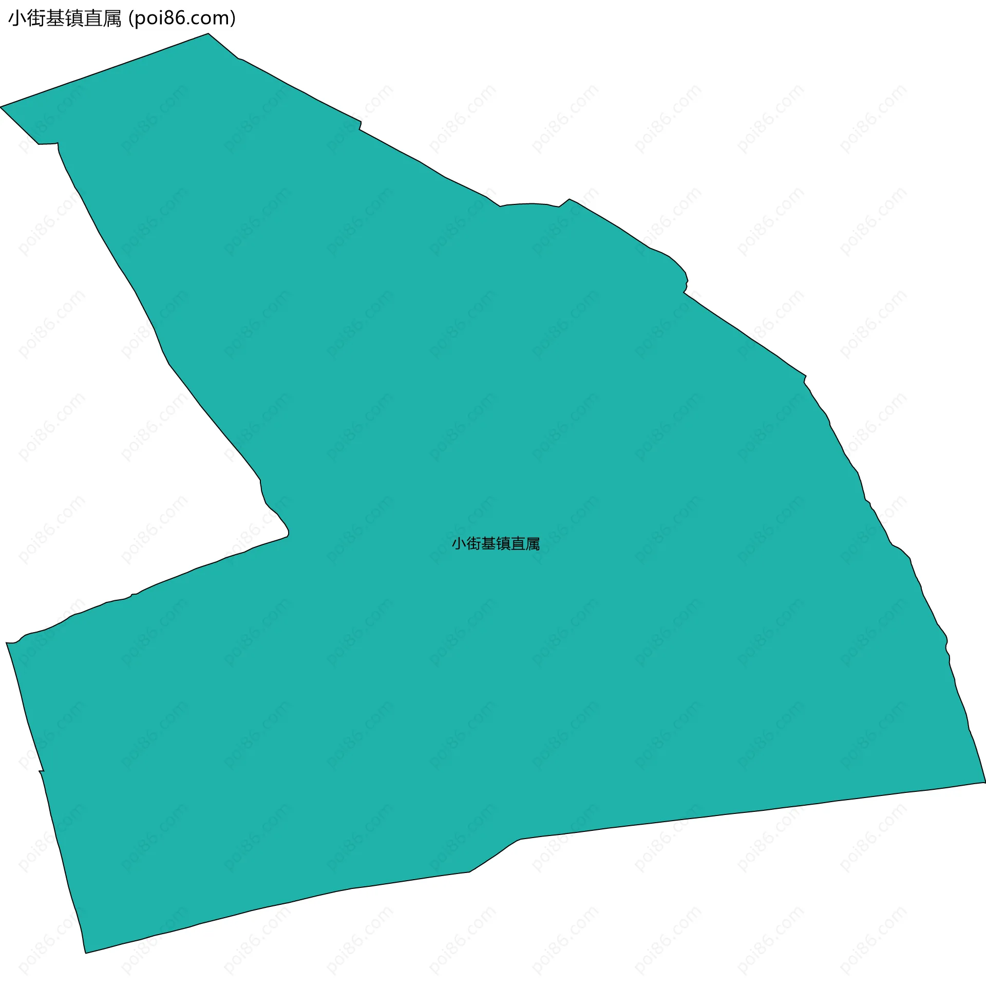 小街基镇直属边界地图