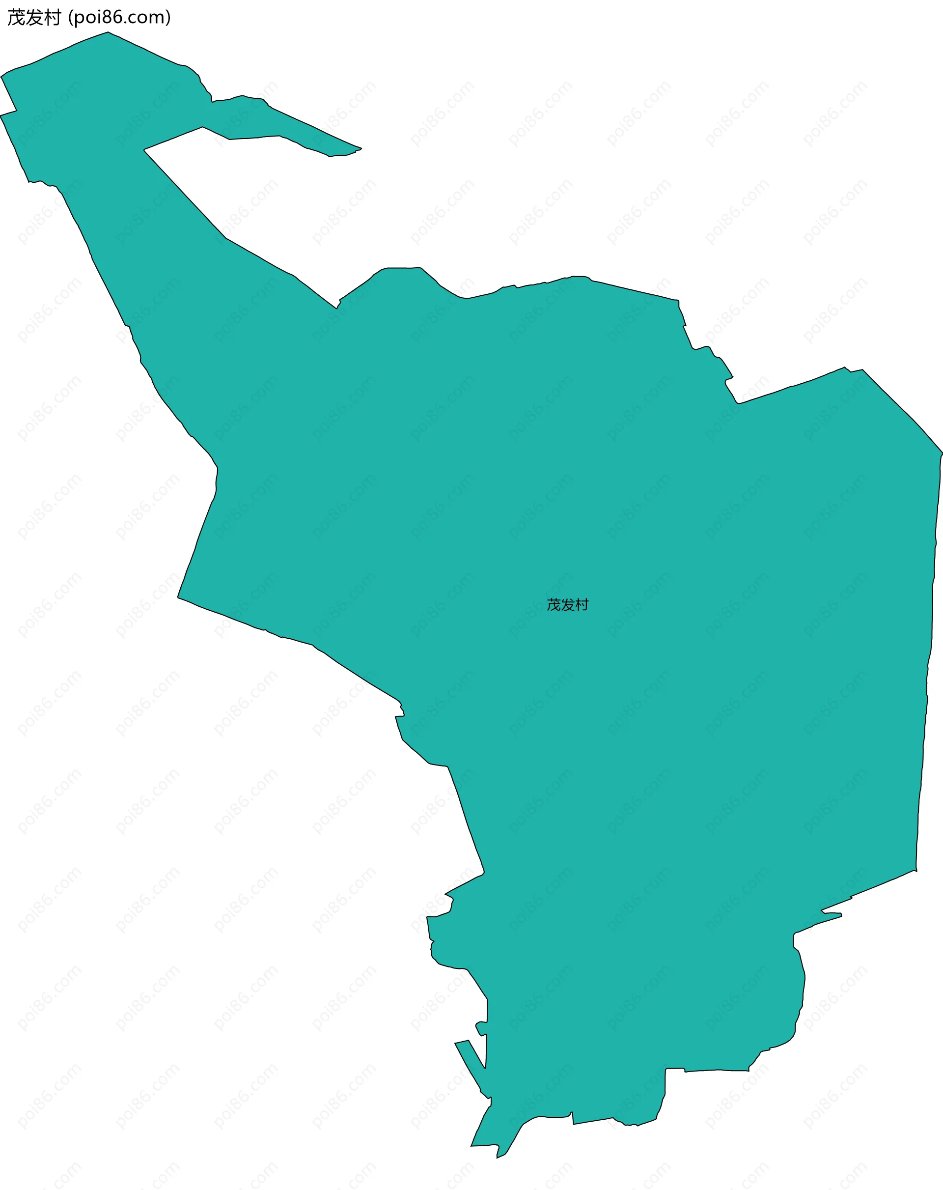 茂发村边界地图