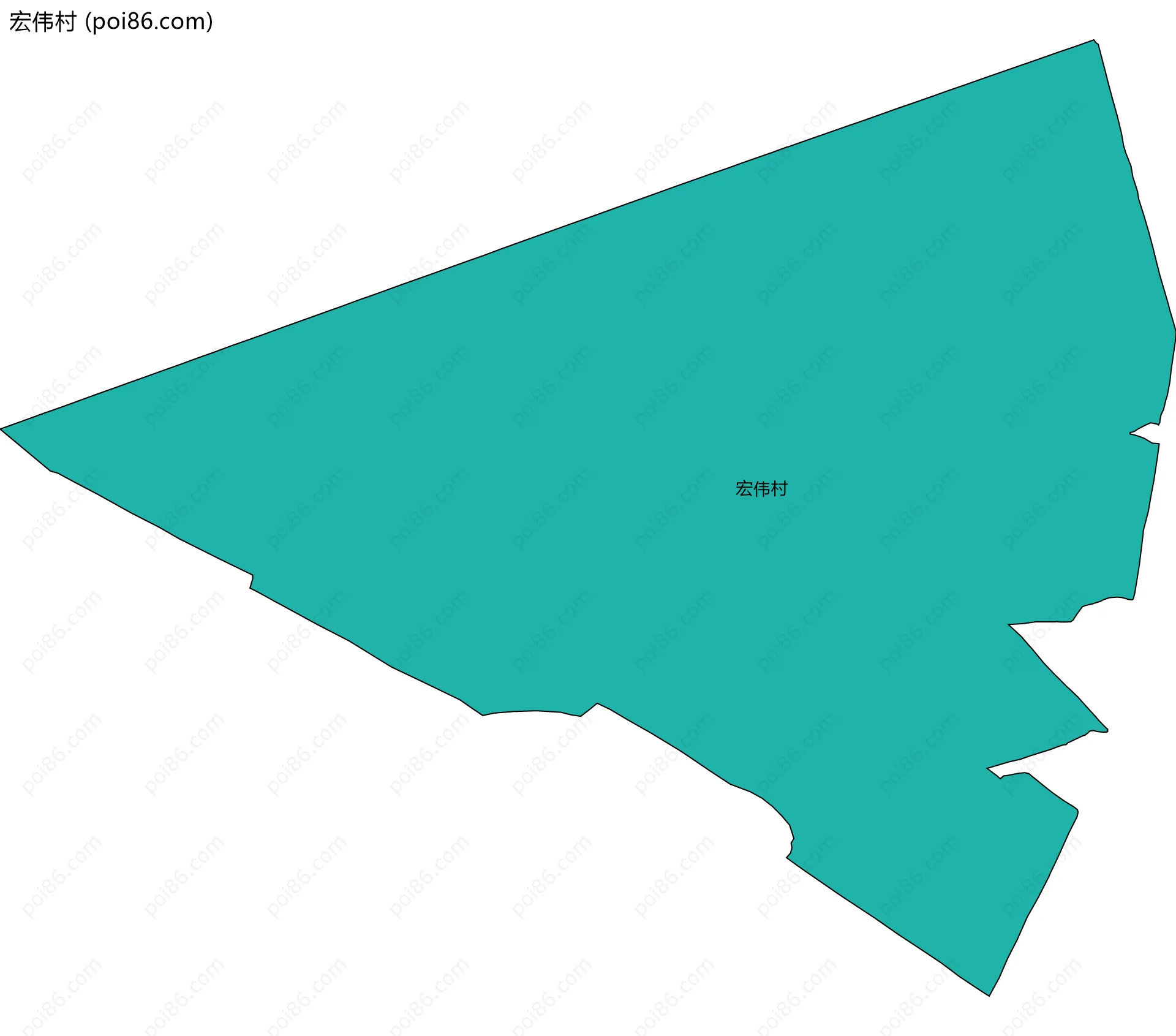 宏伟村边界地图