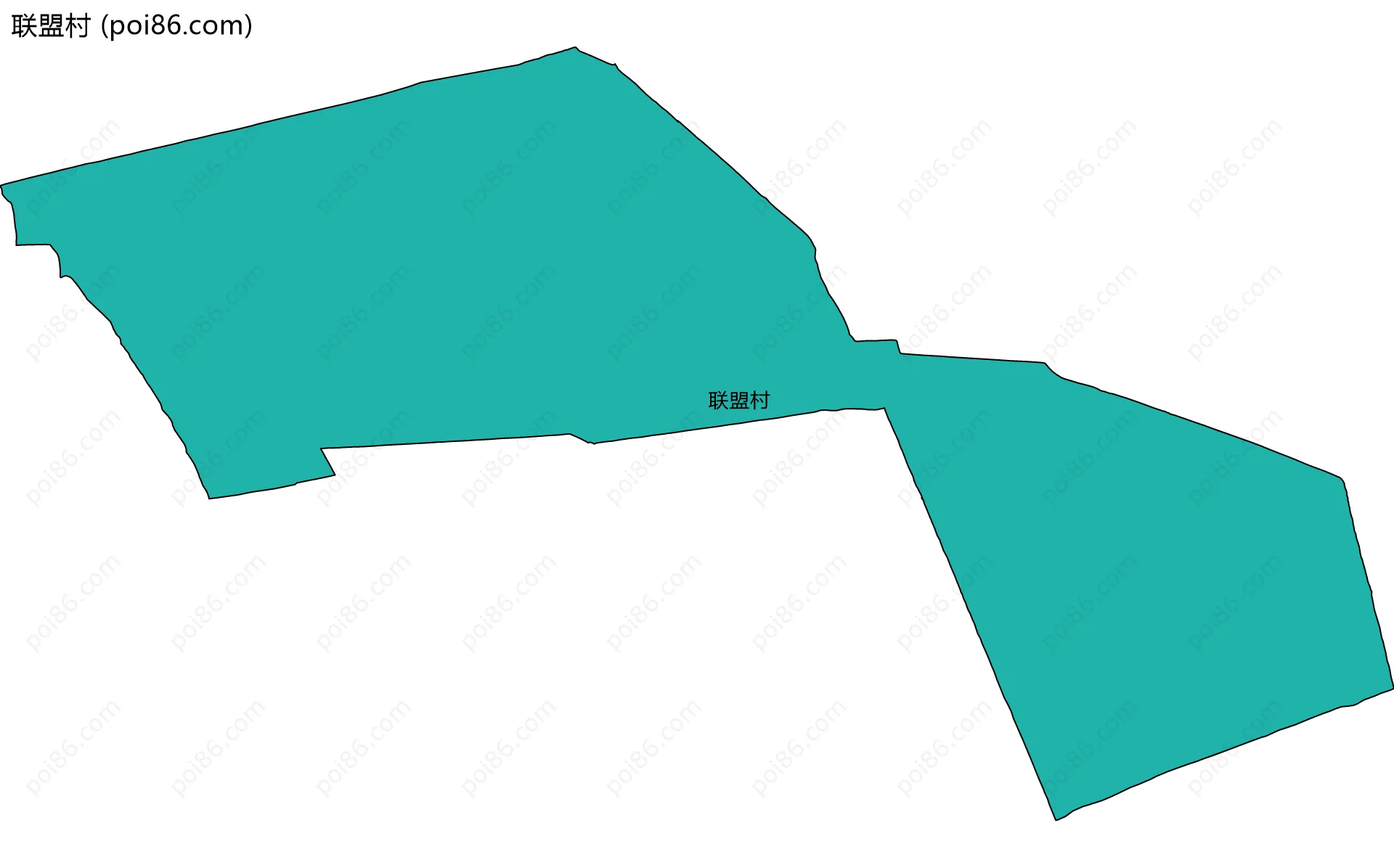联盟村边界地图