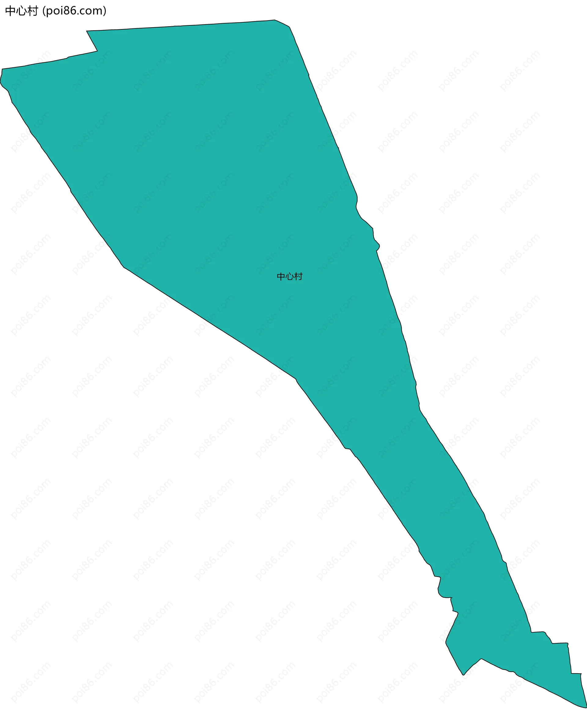 中心村边界地图