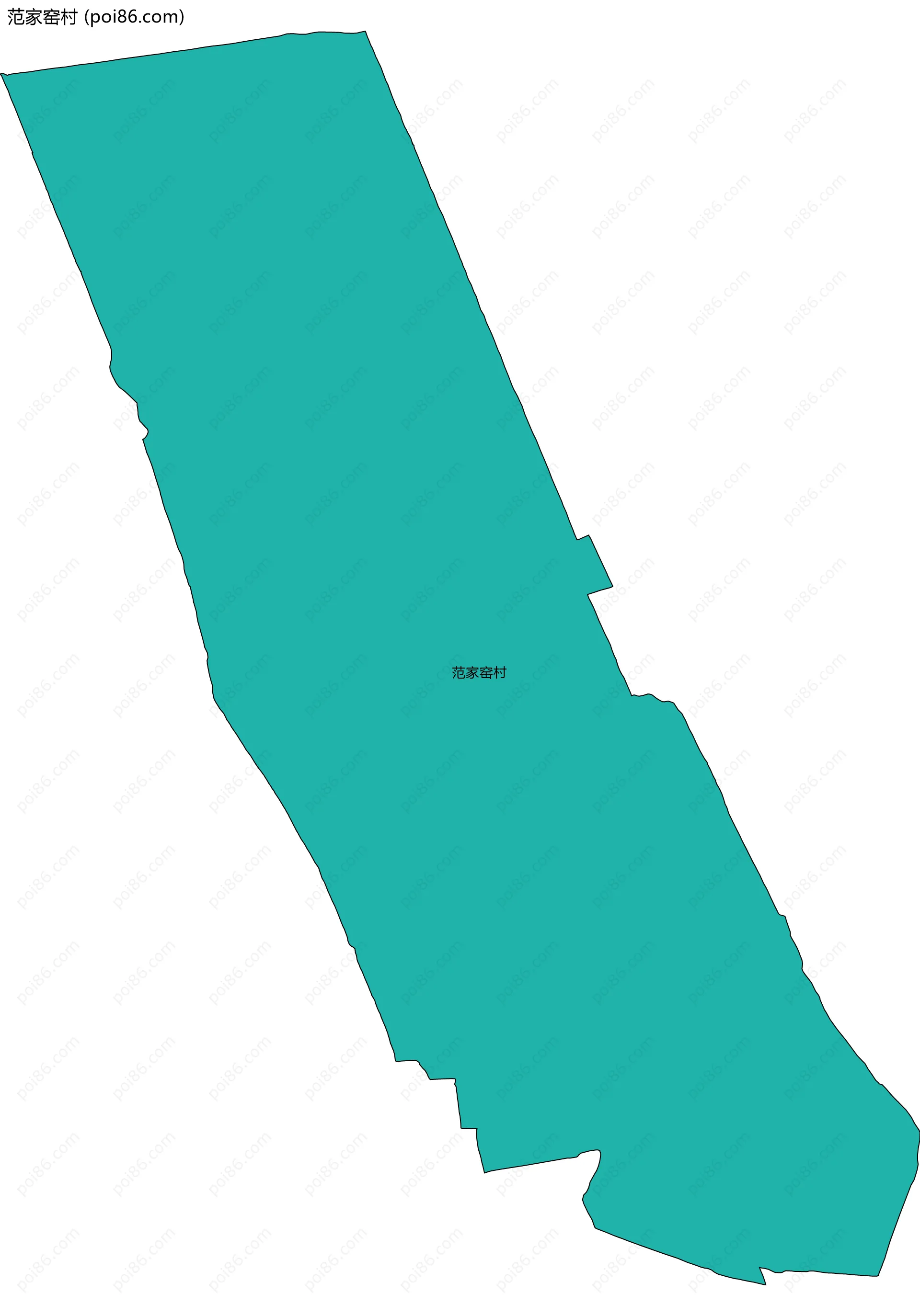 范家窑村边界地图