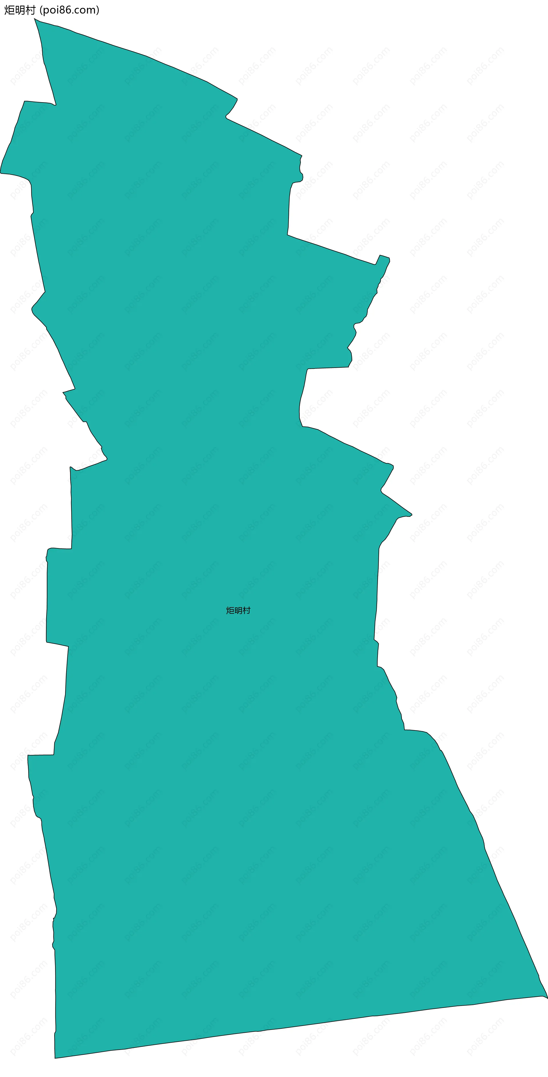 炬明村边界地图