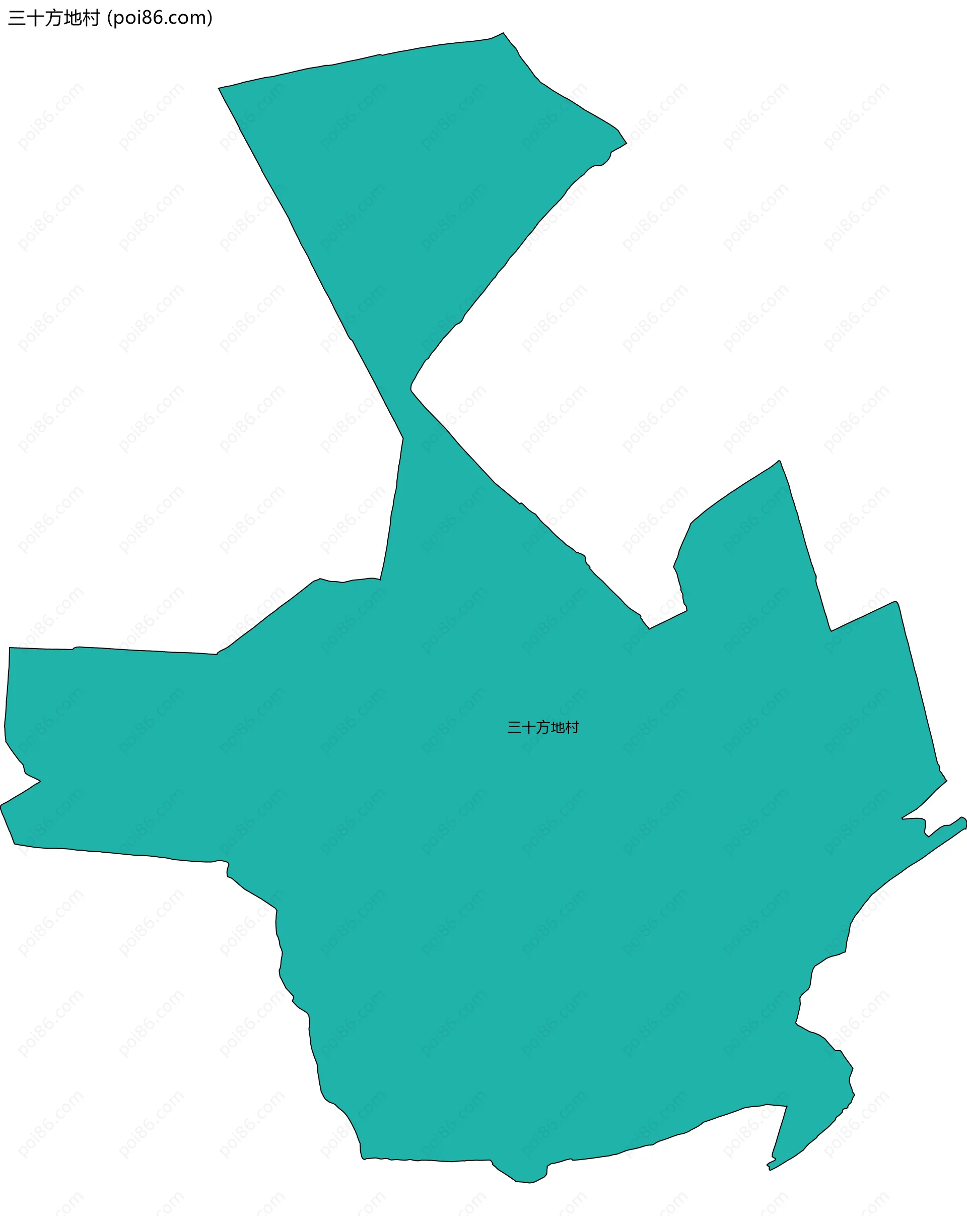 三十方地村边界地图