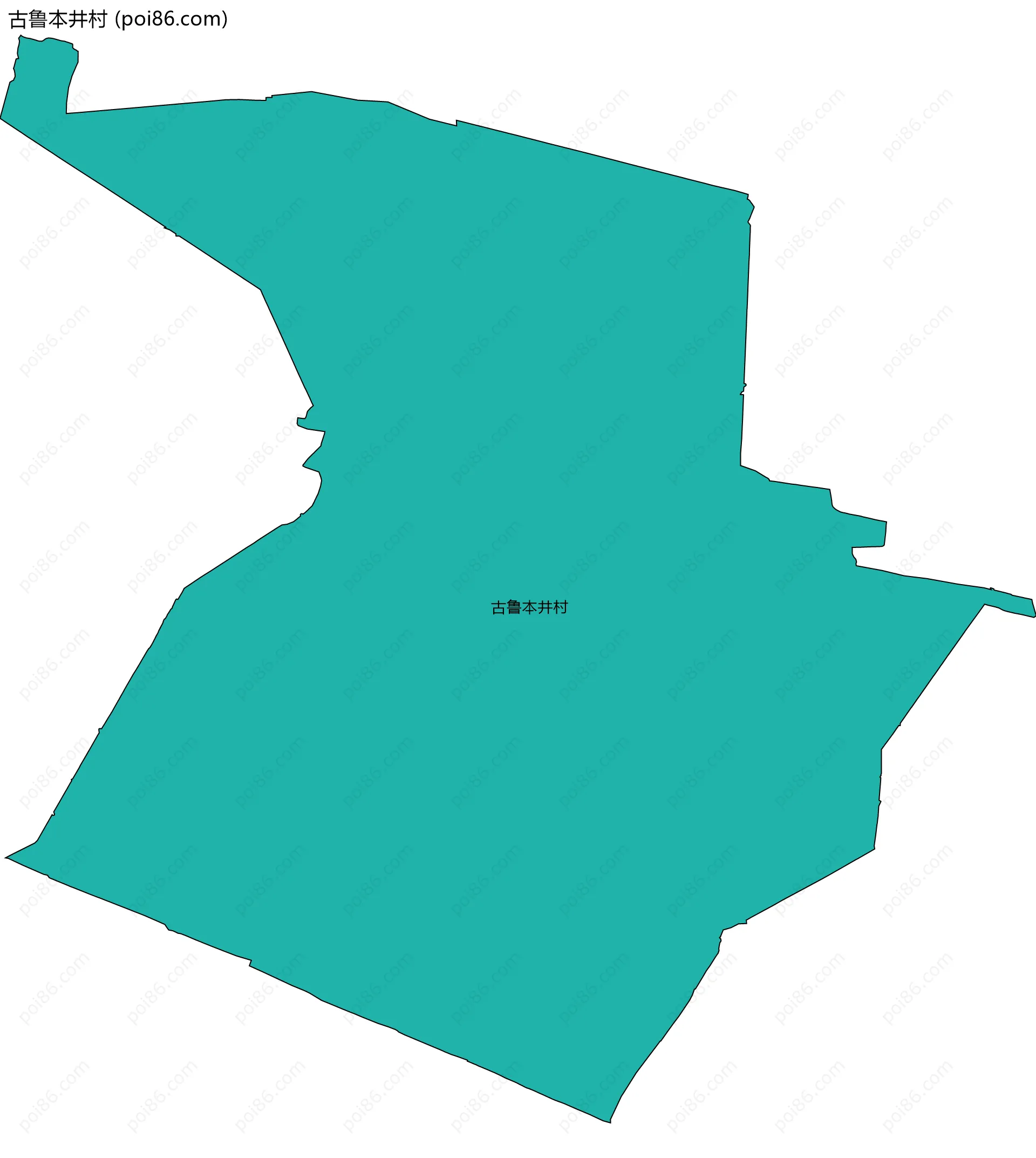 古鲁本井村边界地图