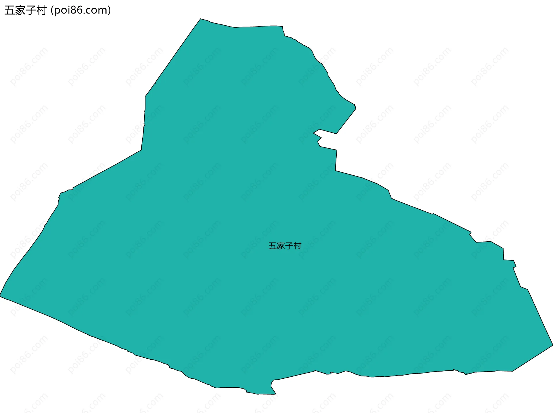 五家子村边界地图