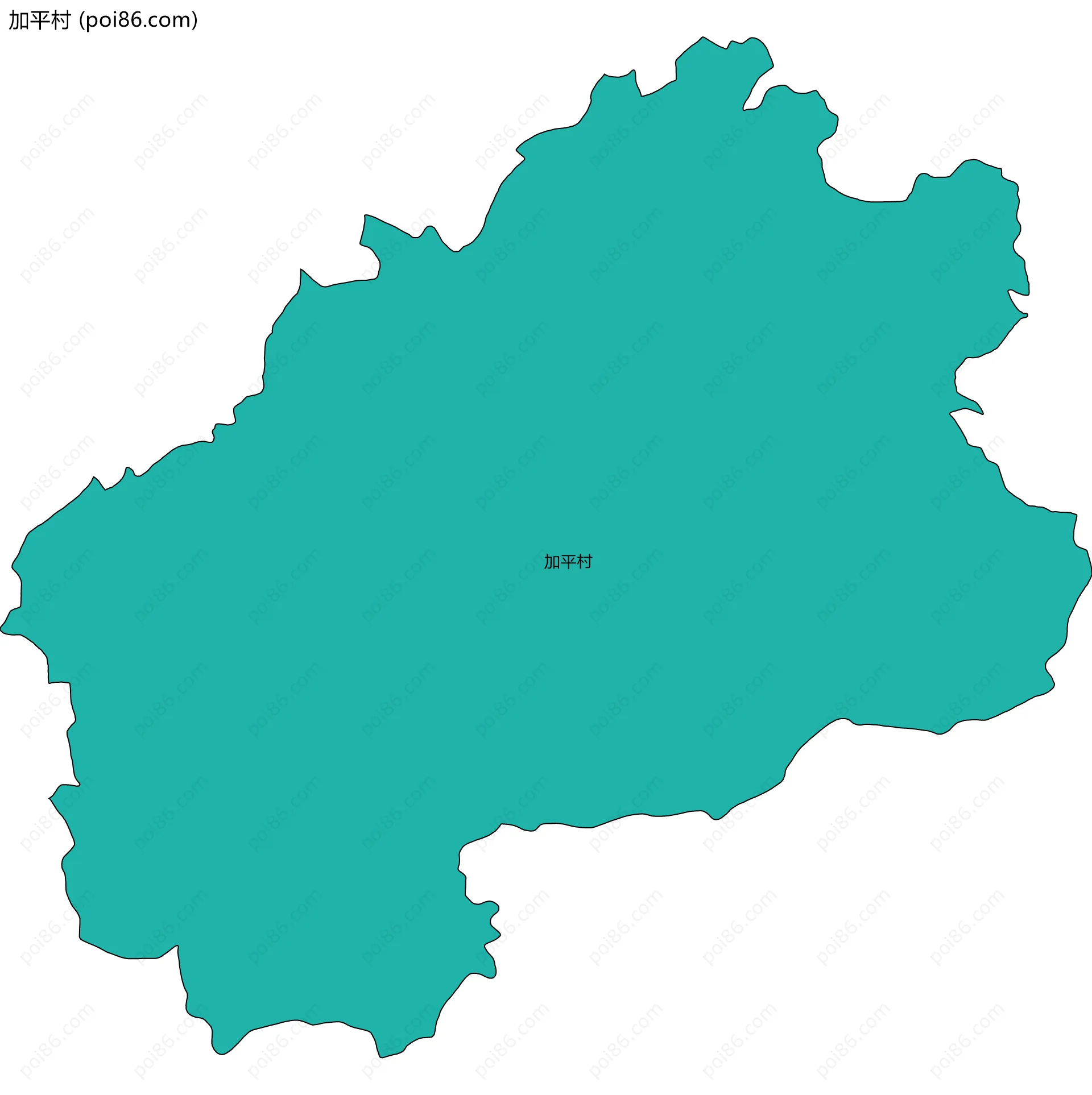 加平村边界地图