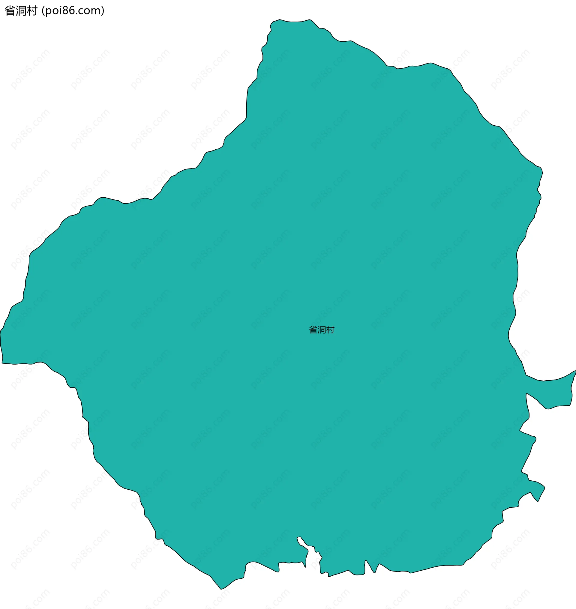 省洞村边界地图