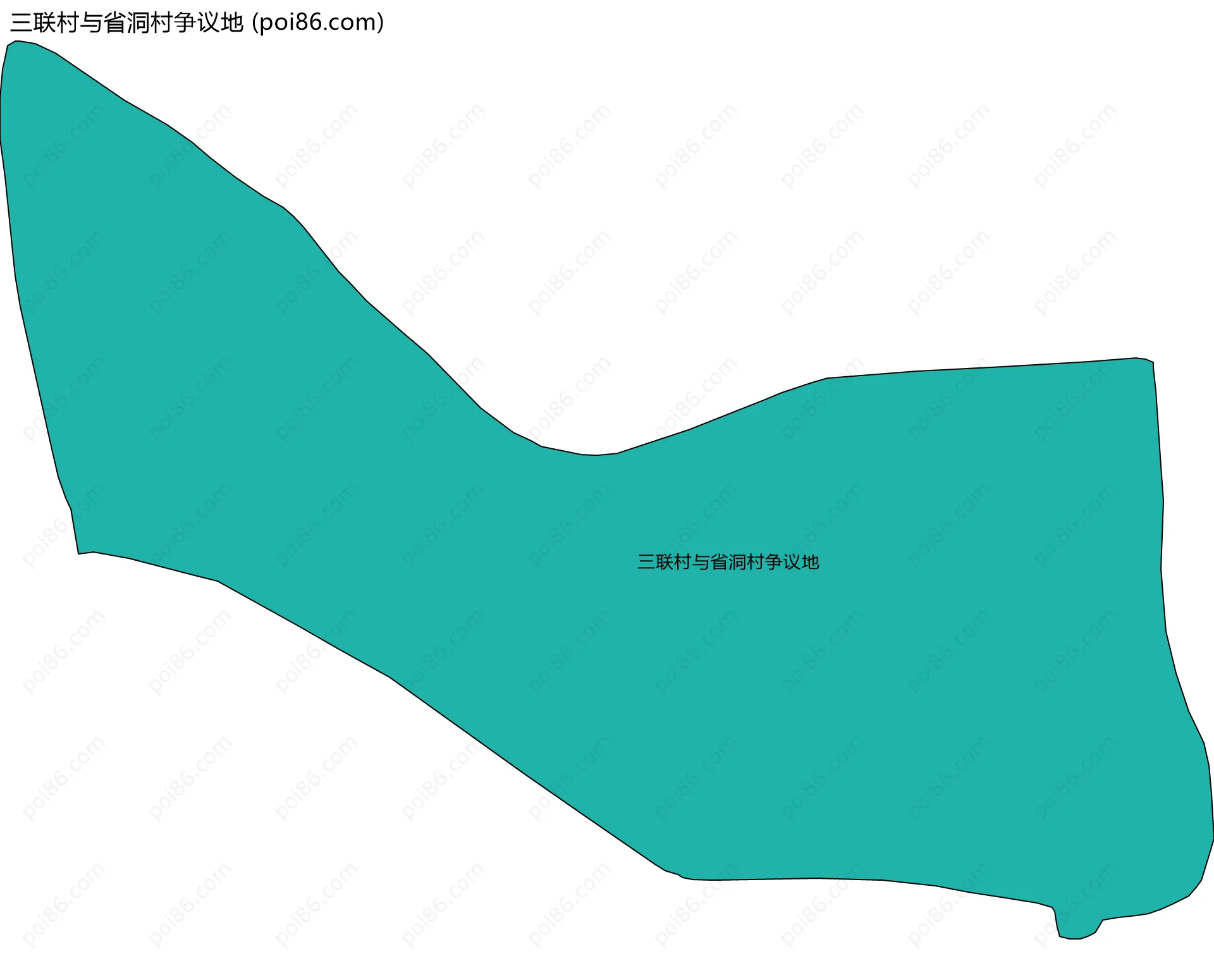 三联村与省洞村争议地边界地图