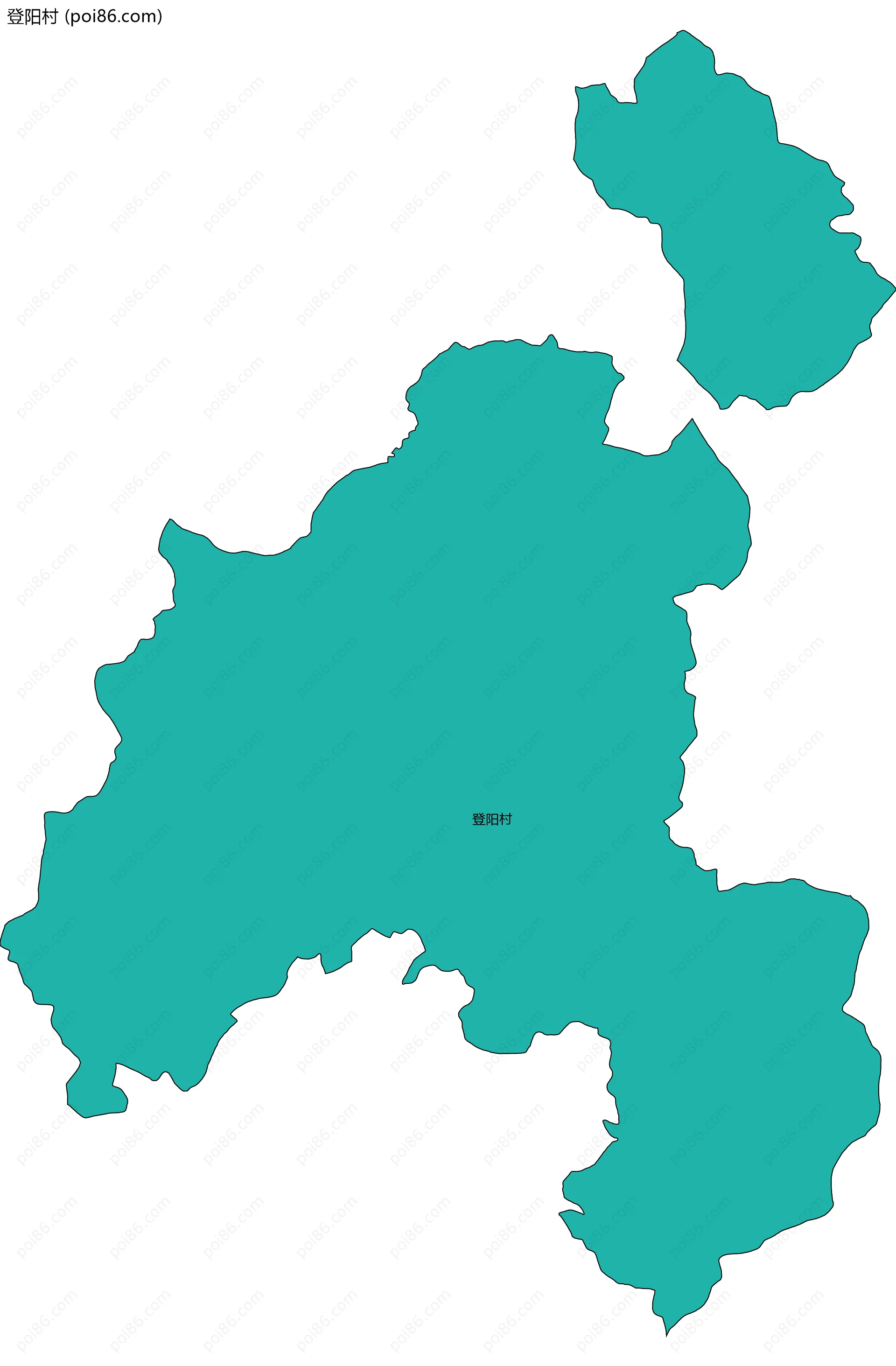 登阳村边界地图
