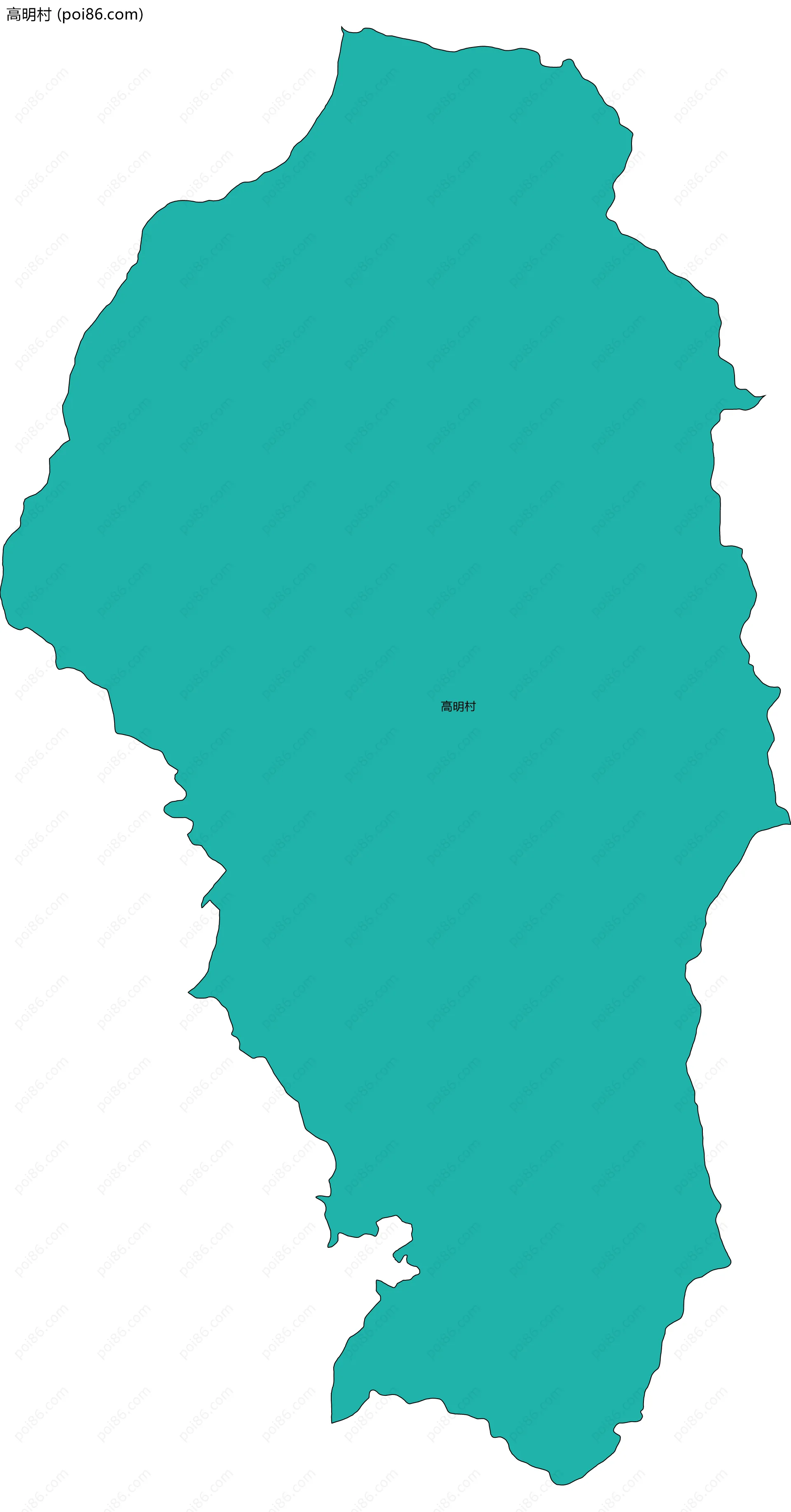 高明村边界地图