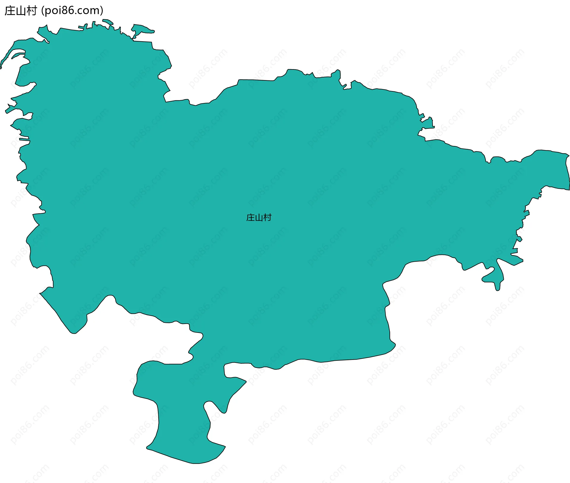 庄山村边界地图